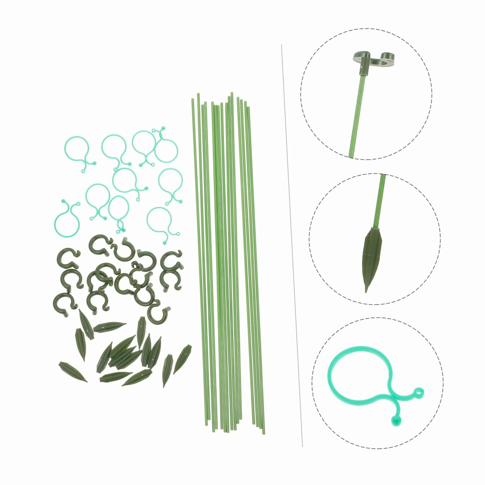 Kisangel 3ensembles Support De Plantes Réutilisable Lot de Tuteurs Et Attaches pour Plantes Grimpantes pour Aménagement De Jardins Et Résistant Aux Intempéries Et Vent