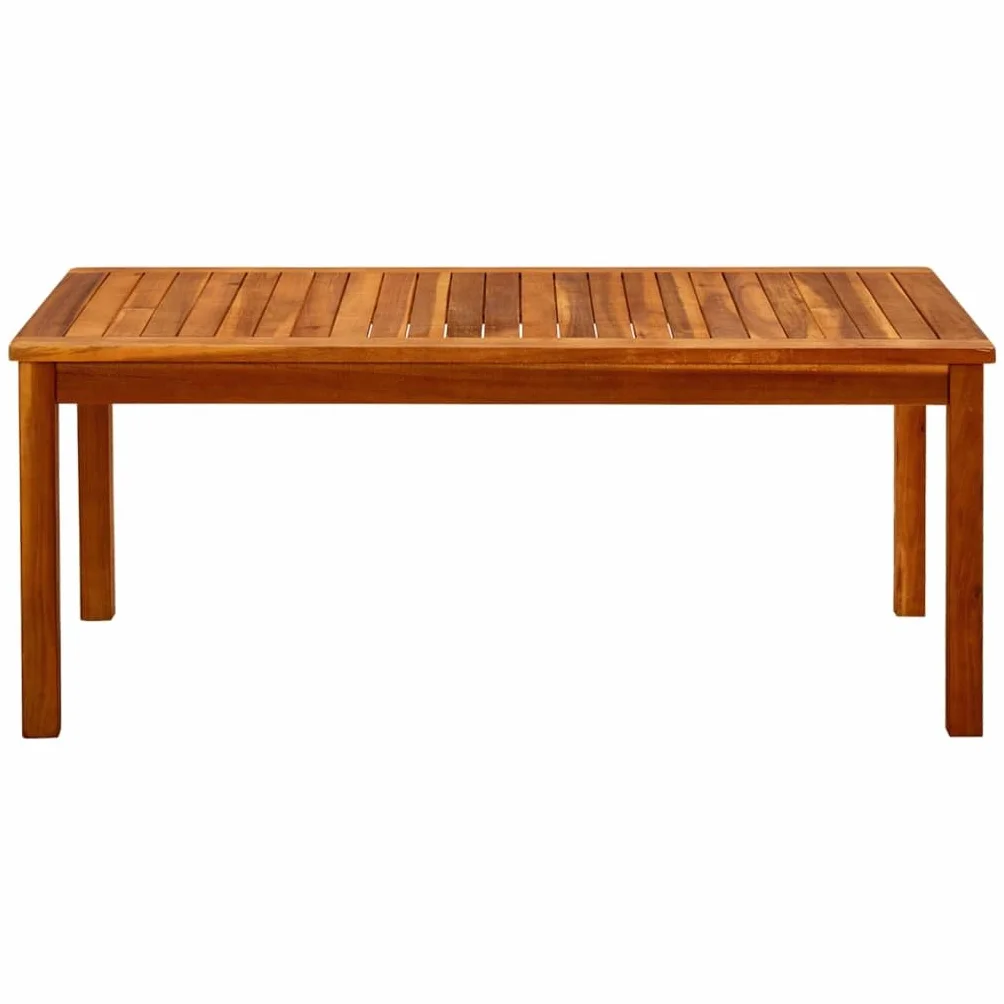 vidaXL Table Basse de Jardin en Bois d'Acacia Solide 110x60x45 cm