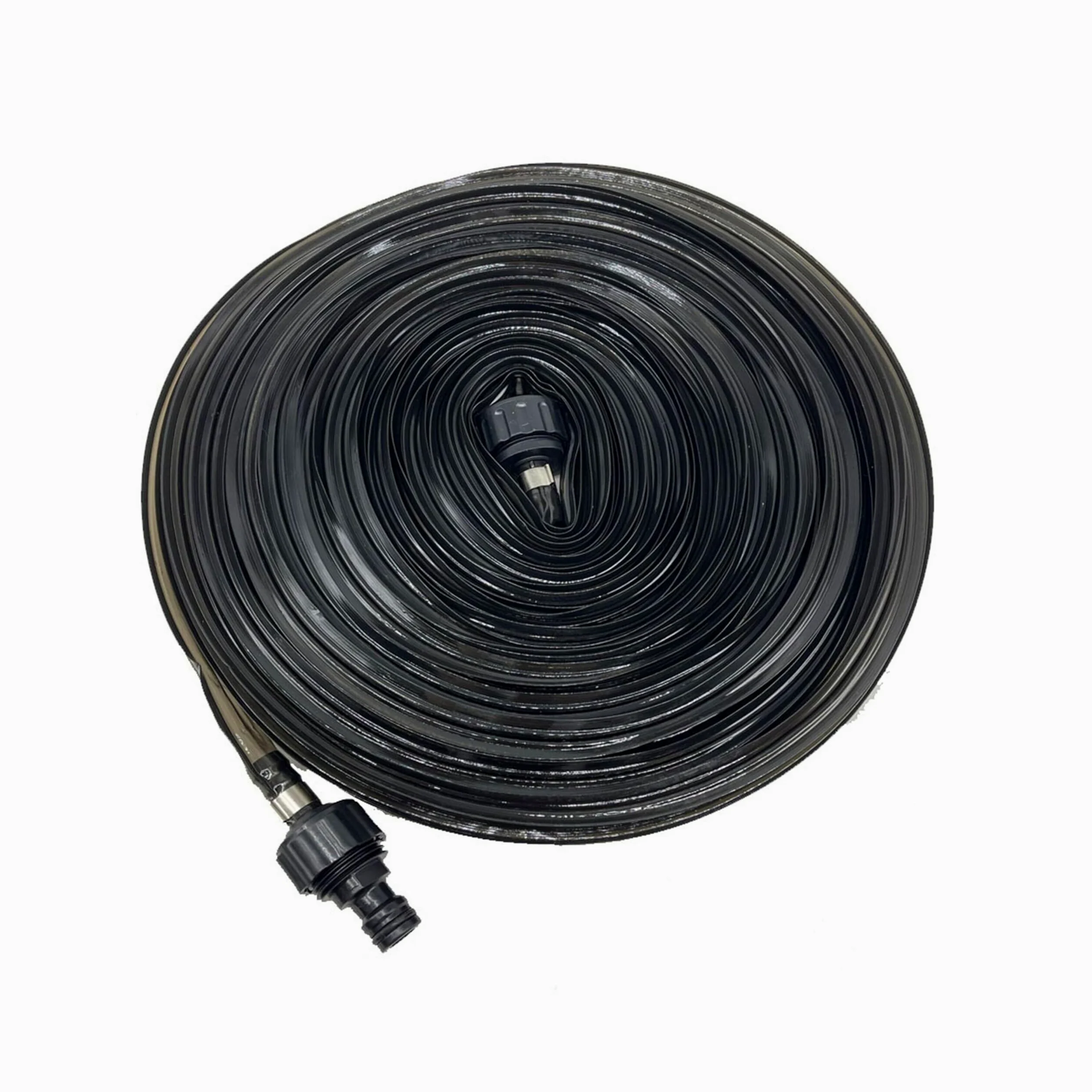 Relaxdays Tuyau d'arrosage Plat perforé 20 m pour pelouse et massifs Noir