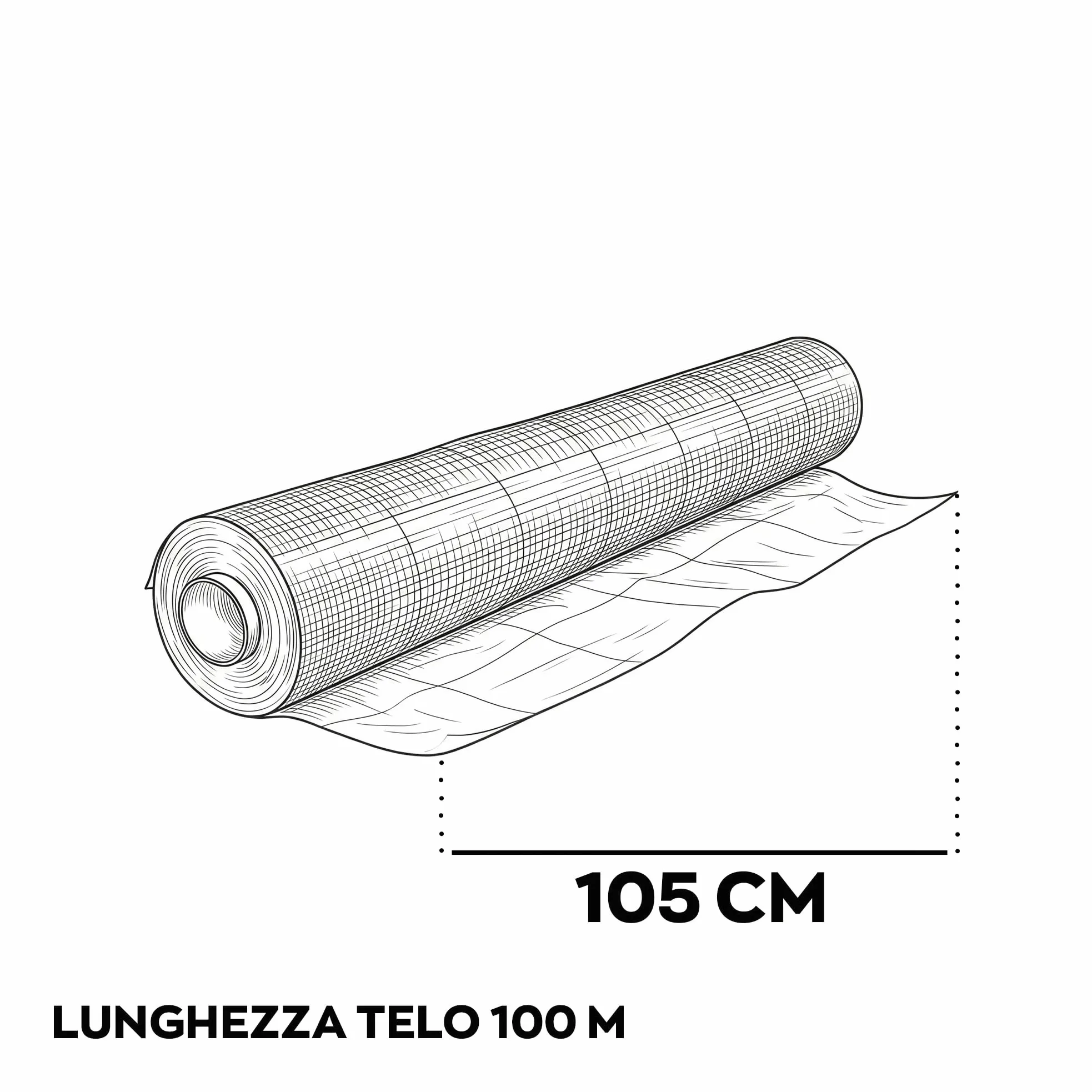 BOUDECH® Nyumput - Toile de paillage 100x1,05 m, 100 g/m², Tissu perméable Anti-Mauvaises Herbes et Anti-algues, avec revêtement Anti-UV, pour Potager et Jardin, Noir