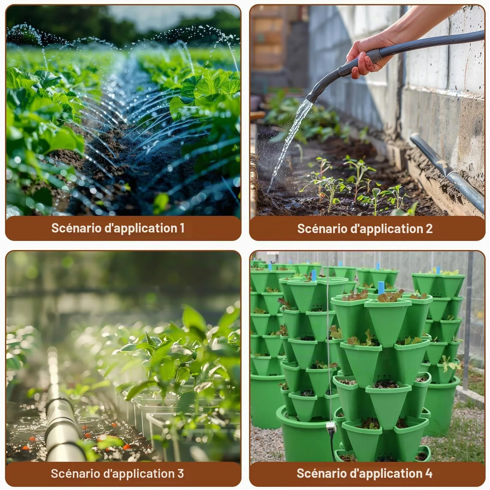 Système d'irrigation solaire, arrosage automatique, système d'irrigation goutte à goutte avec 12 modes de minuterie, capteur d'eau, tuyau de 15 m pour jardin, balcon, plantes, plantes en pot, vacances