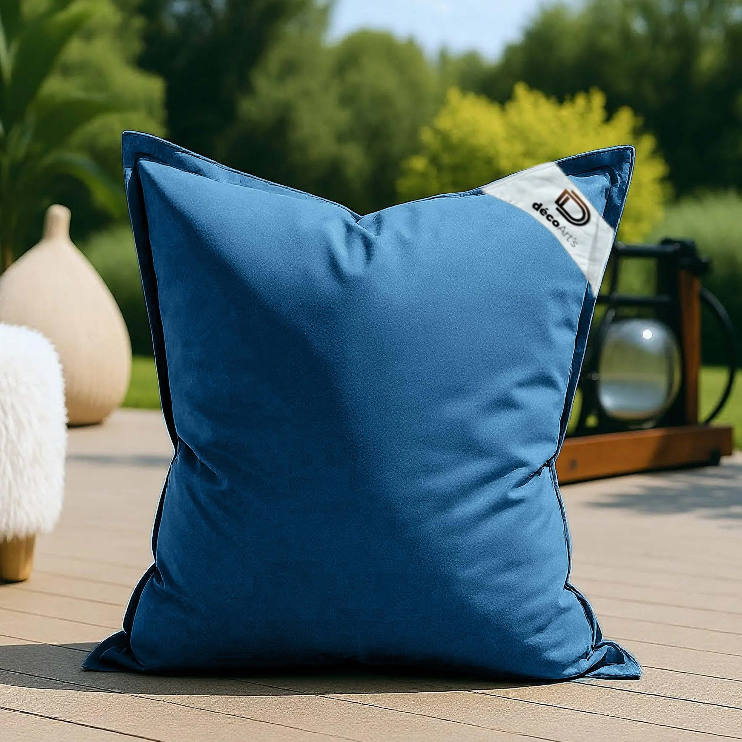Housse pour Pouf Géant XL 120x80cm AntiUV Bleu Pétrole