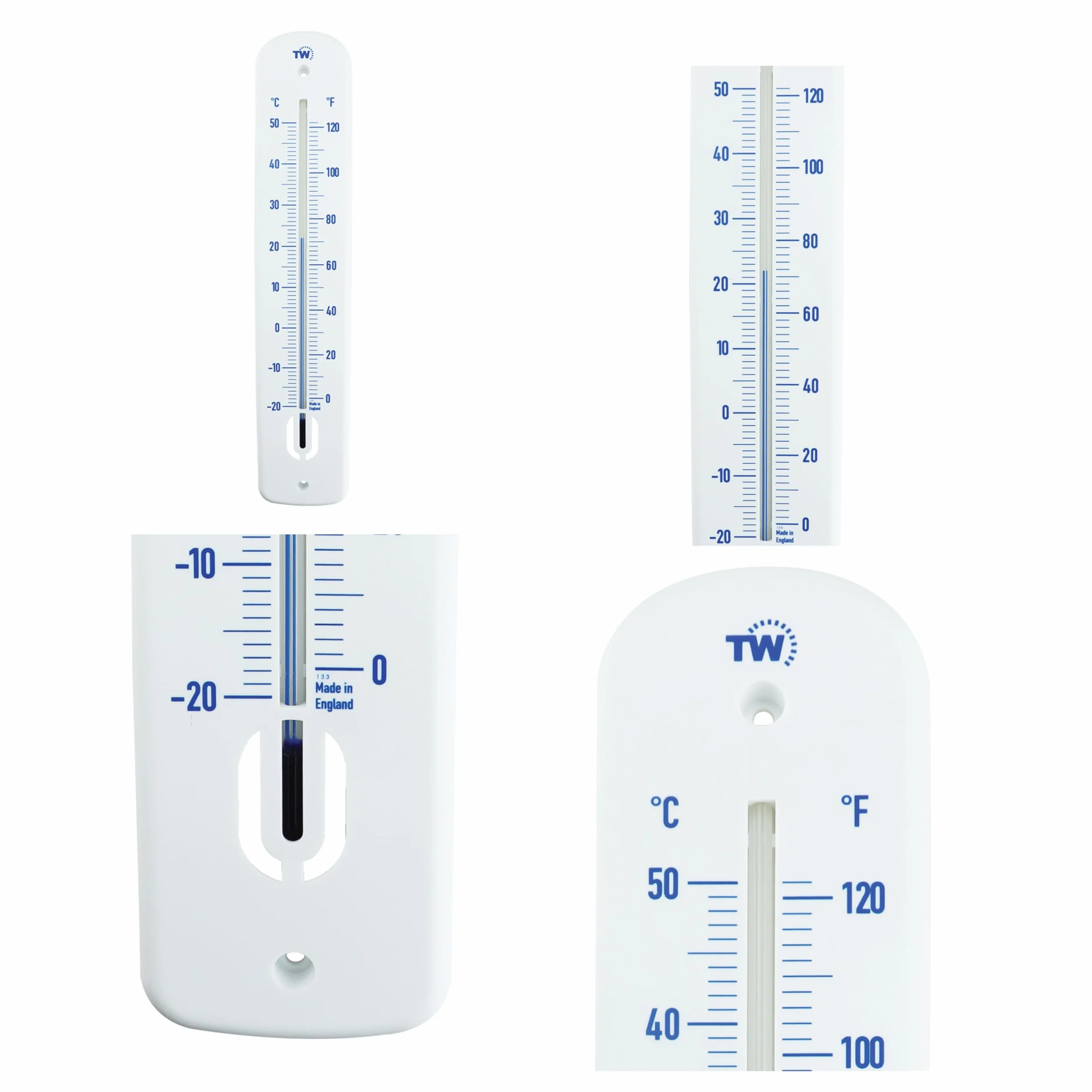 Grand thermomètre extérieur jardin 380 mm pour serre, patio, terrasse