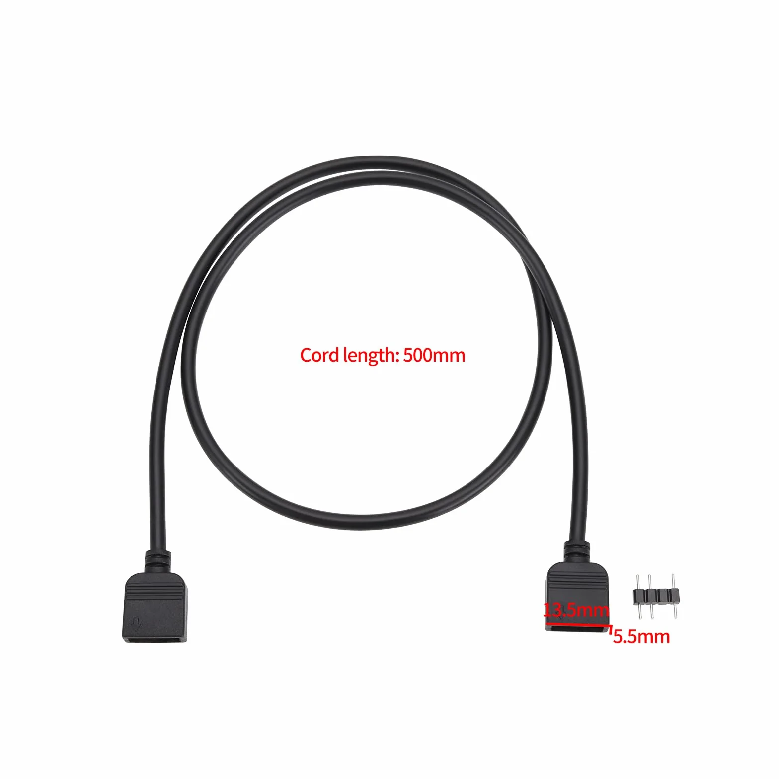 Câbles Shunt RVB Femelle à Femelle 3 Broches 50CM Câble d'extension 5 V Compatible Bandes Lumineuses RVB 5050 3528