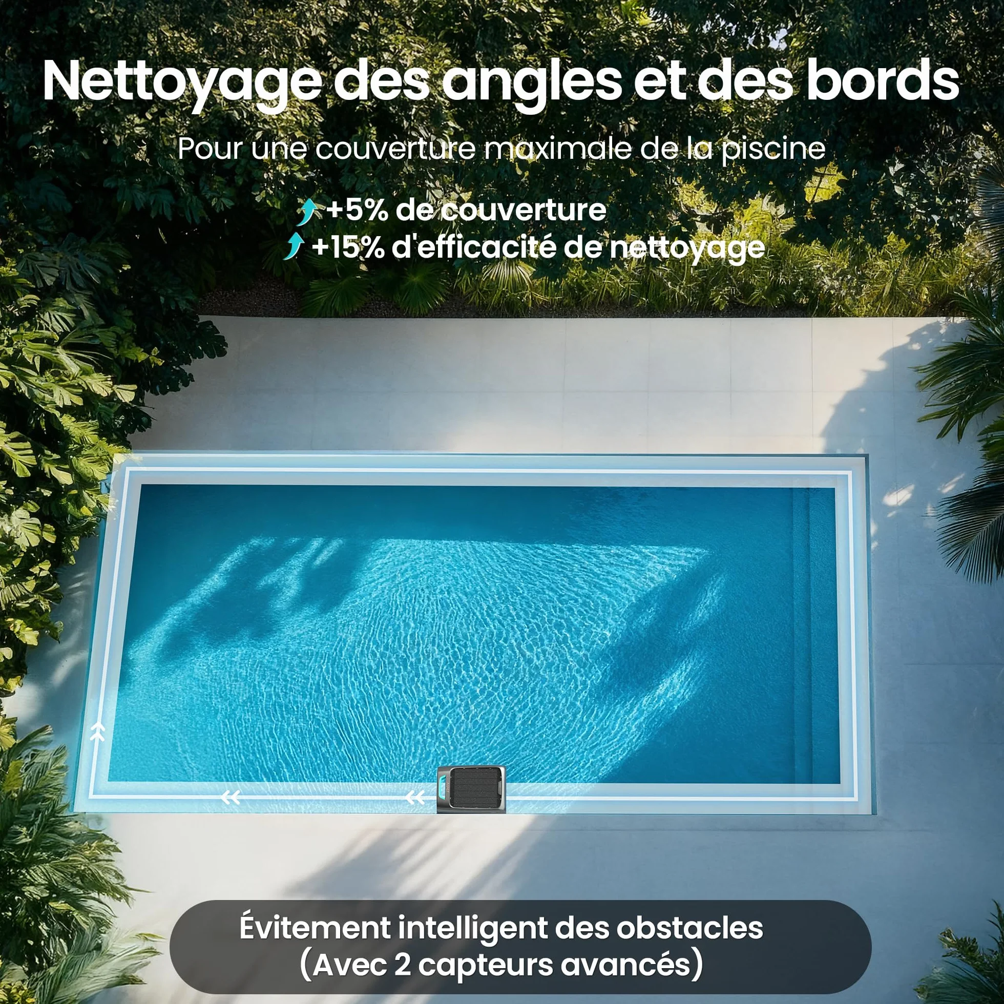 AIPER EcoSurfer S2 Robot Skimmer de Piscine Solaire, sans Fil, Application, Nettoyage Surface 24/7, Filtre 150 µm