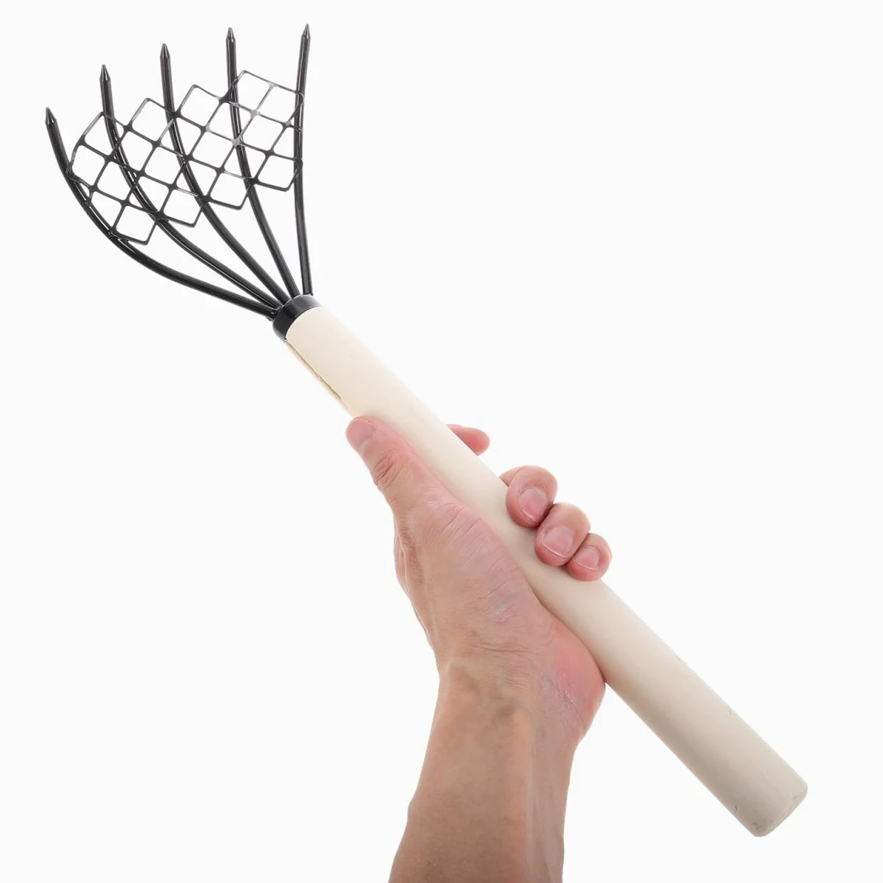 Sosoport RâTeau De Plage 5 Dents en MéTal 15 Pouces RâTeau À La Griffe pour Ramassage Coquillages Et HuîTres Outil Manuel Portable pour Creusage Fruits De Mer