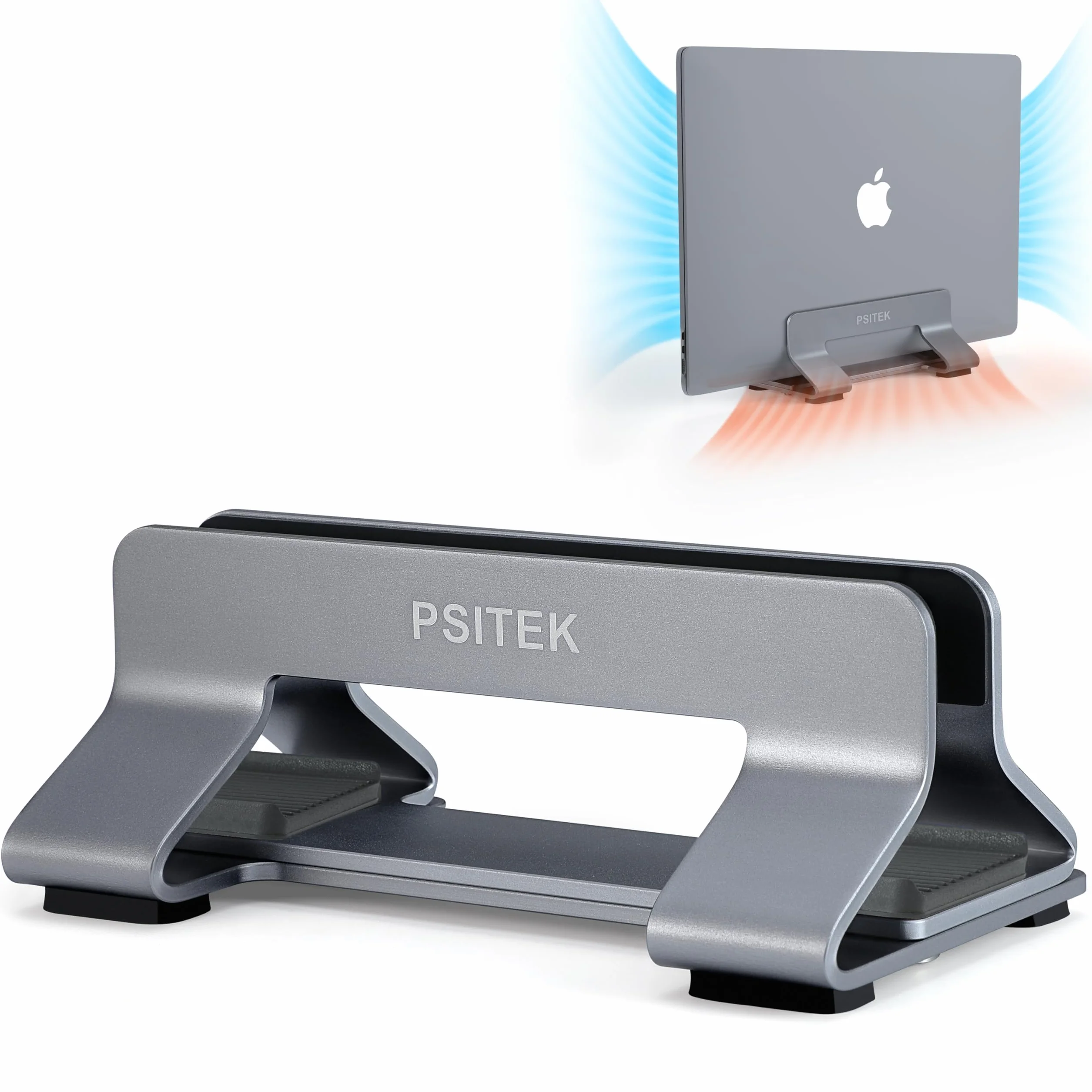 Support Vertical pour Laptop en Aluminium, Fente Réglable 12-42mm, Rangement Gain de Place pour MacBook