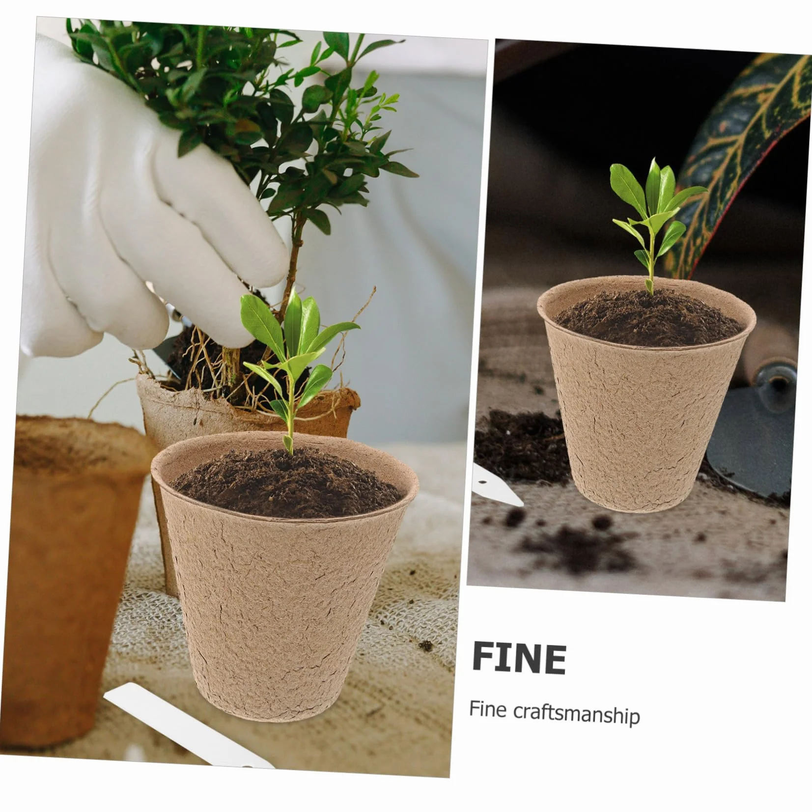 Sosoport Pot en pulpe pour semis 110 pcs repiquage Plantes Potager