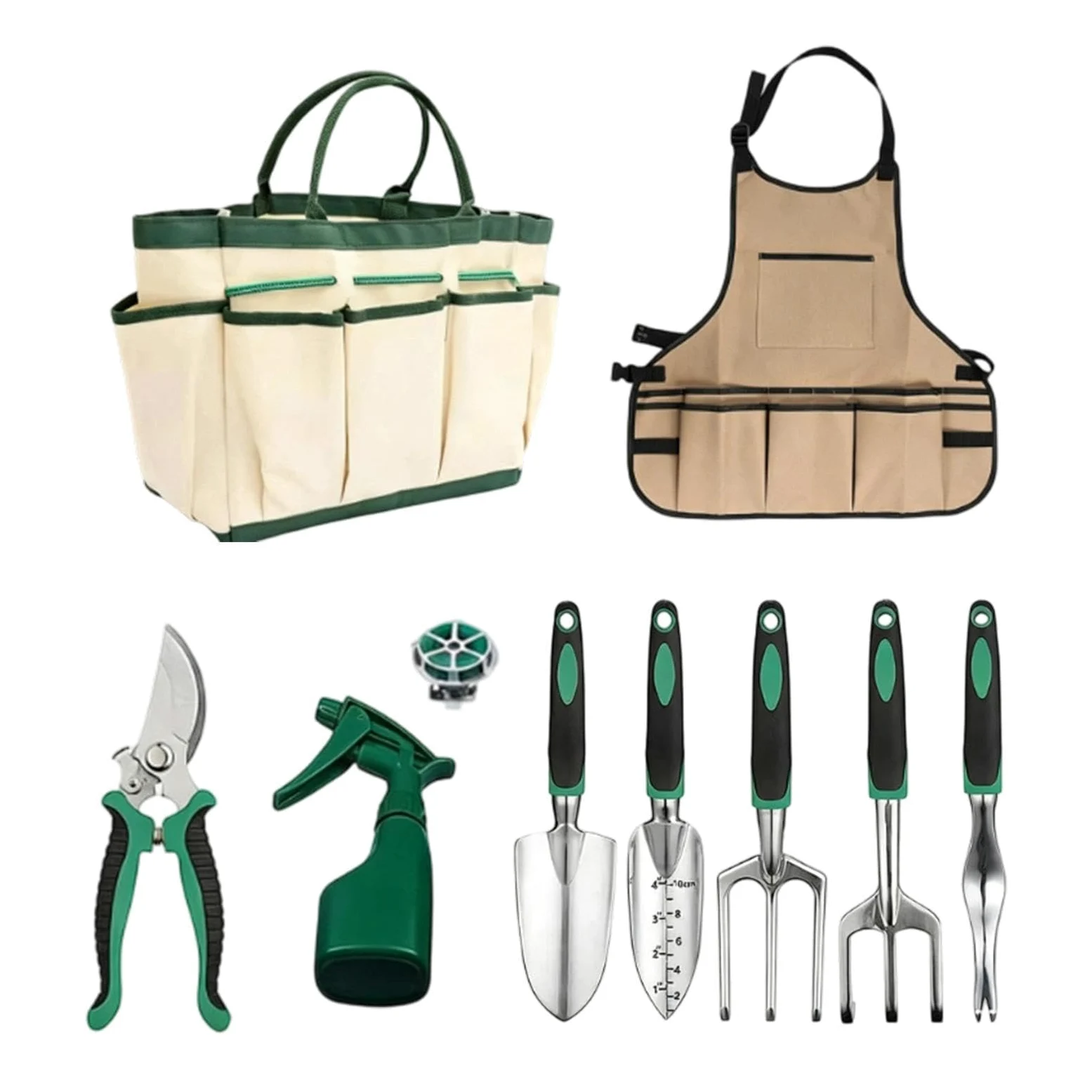 Kit de Jardinage pour Femme 11 Pièces d'Accessoires de Plantation pour | outils de jardin robustes Pour Homme, Femme, Papa, Maman, Jardiniers Débutants, Pelouse et