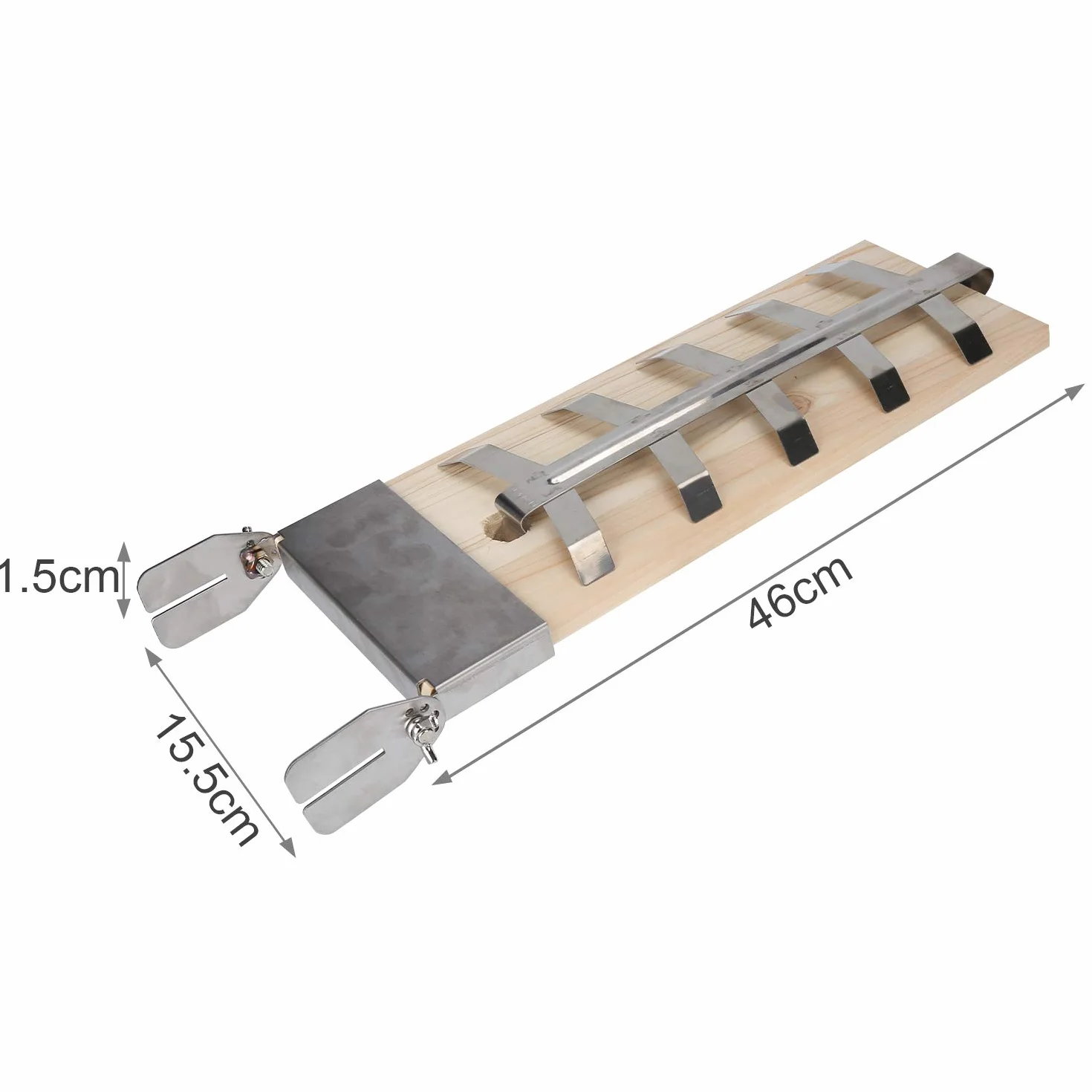 Randaco Lot de 2 planches à fumer en bois de cèdre - 5 niveaux réglables - Support en acier inoxydable - Saumon 2,5 kg - Pour brasero