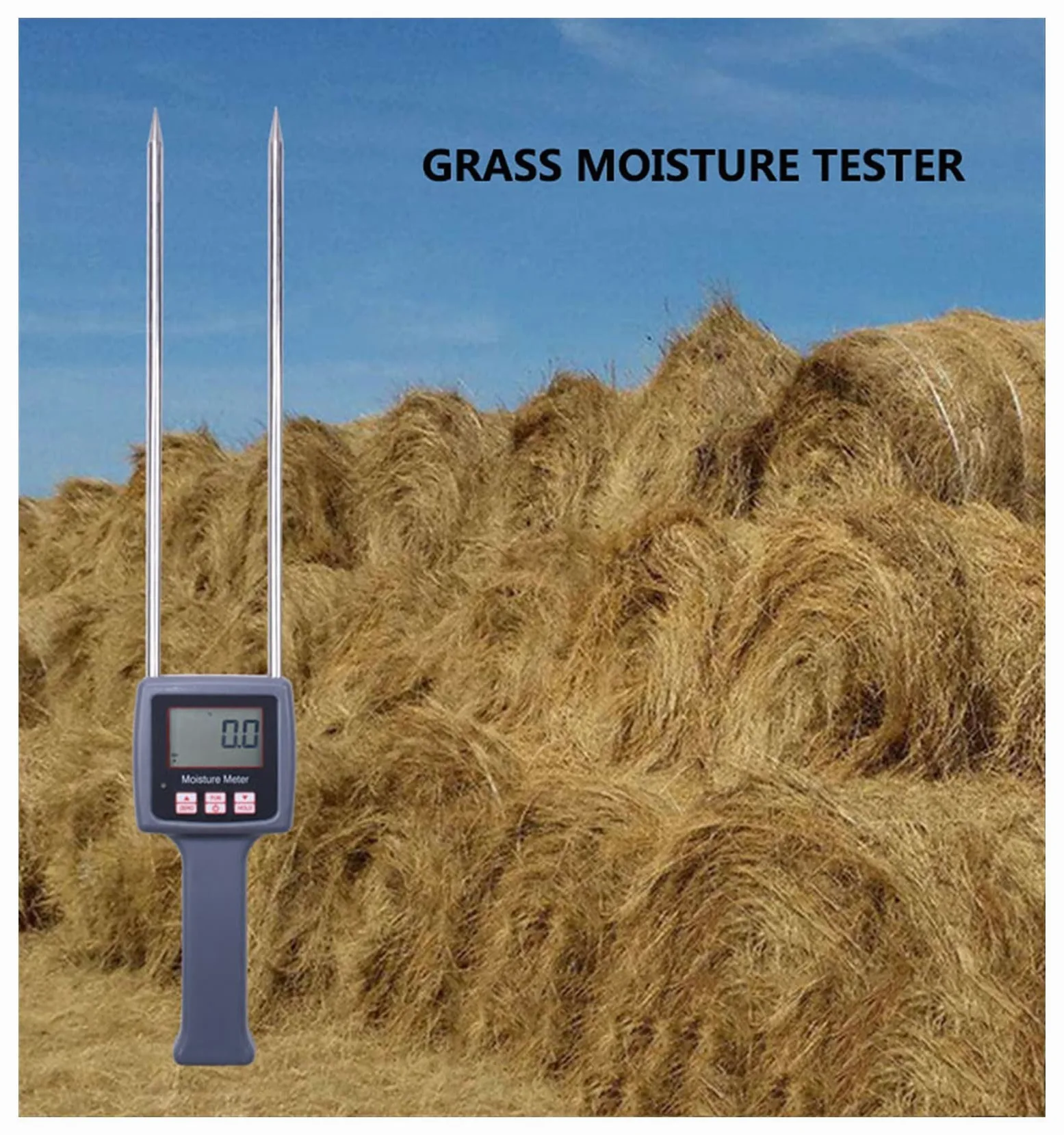 Testeur d'humidité Courteur de vache et Leymus chinensis humidité, d'alimentation, plateau soja tige orange, fourrage, médicament à base plantes chinois, détecteur d'humidité paille riz