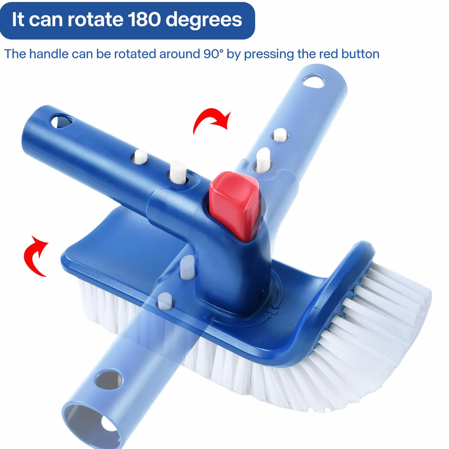 Tête de Brosse Piscine Rotative 180 Degrés, Brosse d'Angle pour Piscines et Carrelages