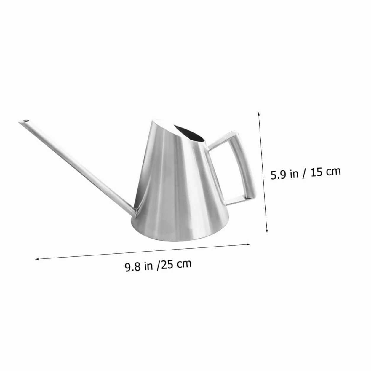 Arrosoir Vintage en Acier Inoxydable 900ml Long Bec, Léger et Confortable pour Jardinage et Arrosage des Fleurs et Plantes