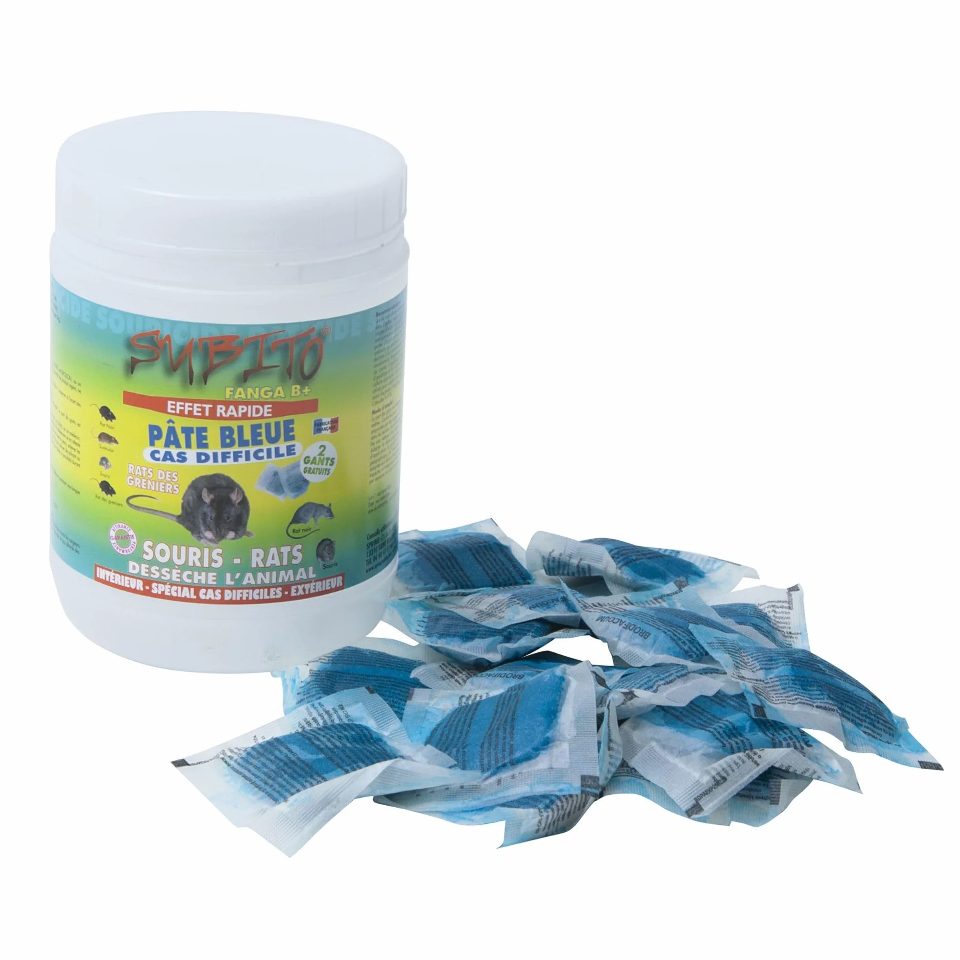 Subito SOURICIDE APPATS Pate Bleue 10G Pot 150G