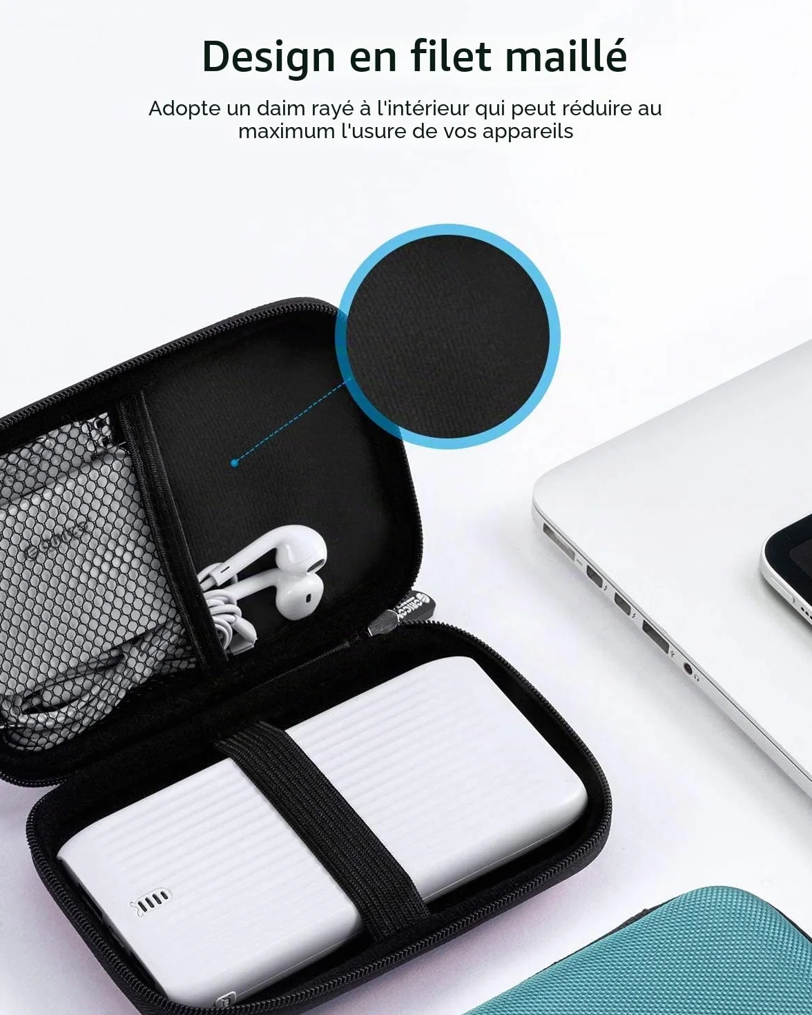 ORICO Étui de Protection Disque Dur Externe Étanche 2.5'' pour HDD SSD Bleu (PHD-25)
