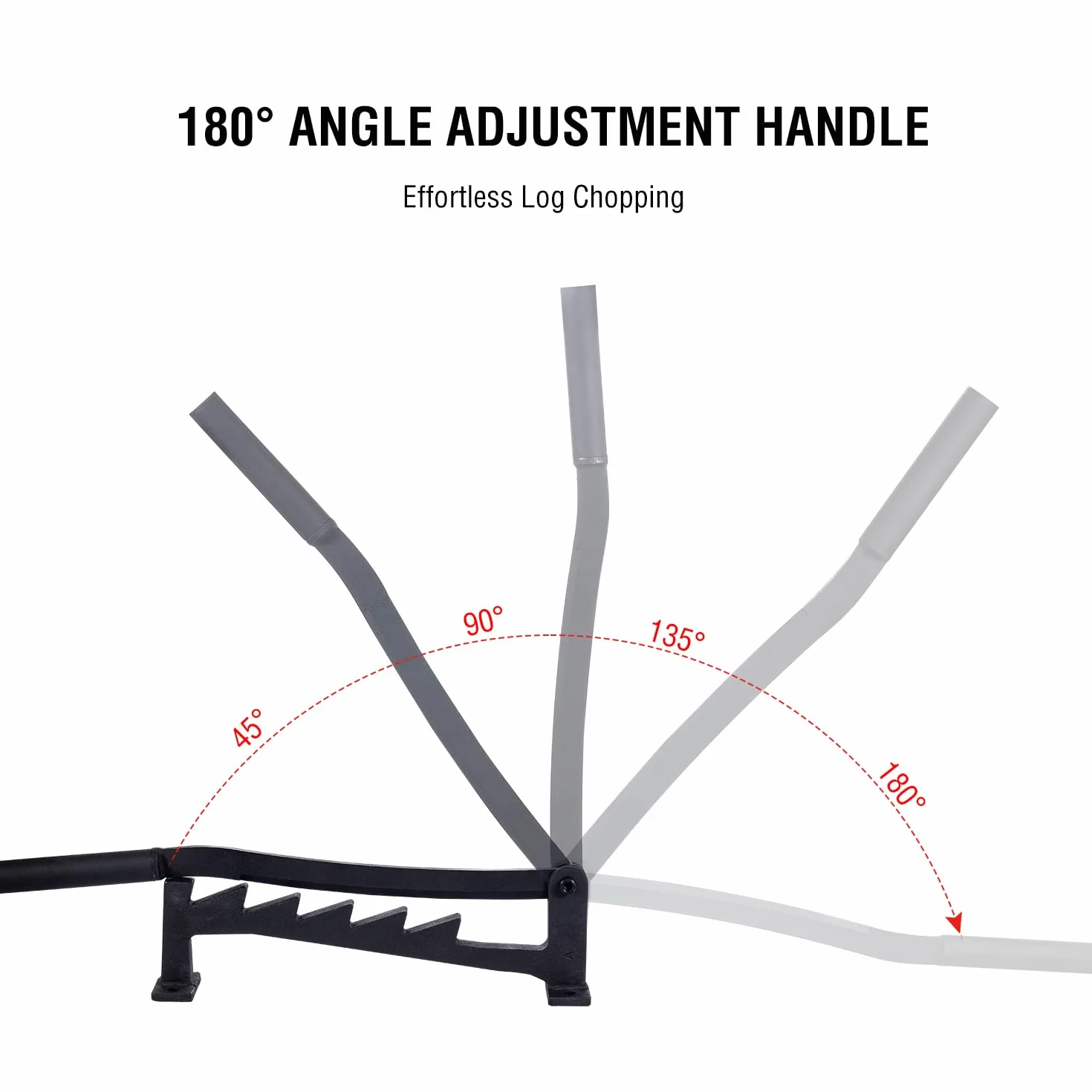 TOPWAY Fendeuse de bûches manuelle à montage mural, fendeuse de bois de chauffage portable avec poignée remplaçable supplémentaire de 40 cm pour la maison, l'intérieur et l'extérieur du camping