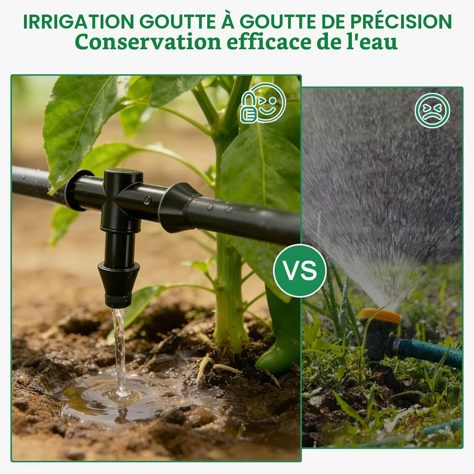 Système d'irrigation Jardin, 315Pcs Kit d'irrigation Goutte, Kit d'irrigation Goutte à Goutte Automatique avec 60m + 15m Tuyau, Kit arrosage Automatique pour Jardin pelouse Serre Plantes