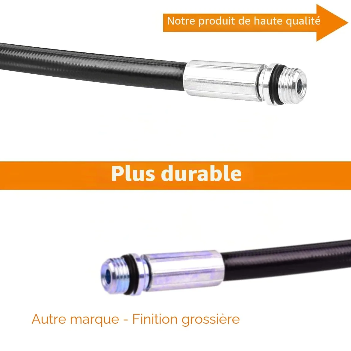 Fai Top 15M Tuyau de Nettoyage Canalisation,Kit de Nettoyage du Tuyau de Vidange du Nettoyeur Haute Pression avec Buse à Jet Et Buse à Jet Rotatif pour Karcher K2-K7 Séries Et LAVOR