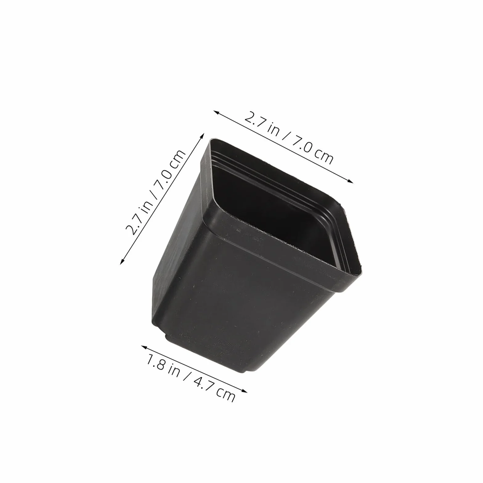 VICASKY 100 Pièces Pots de Pépinière Carrés Noirs avec Drainage Plastique Réutilisables pour Semis