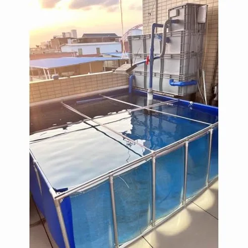 Bassin à koï en Acier PVC Robuste - Réservoir paysager de Type C avec vanne de vidange, adapté aux Aquariums, aux aménagements de Jardin et aux Jeux d'eau extérieurs.