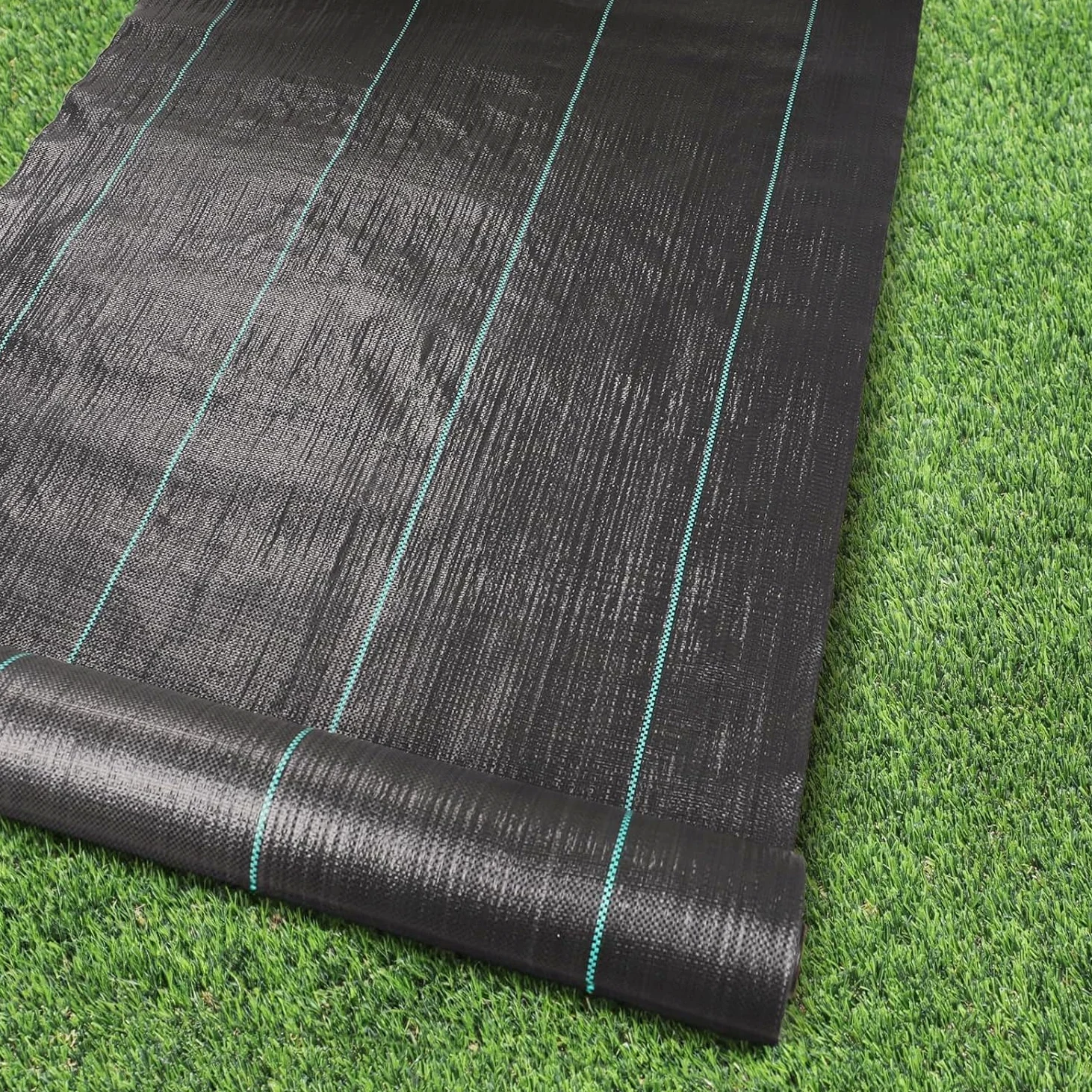 100m² de Toile Anti-Mauvaises Herbes perméable à l'eau, 90g/m² Toile de Paillage indéchirable, Geotextile, Résiste Rayons UV, 4m x 25m