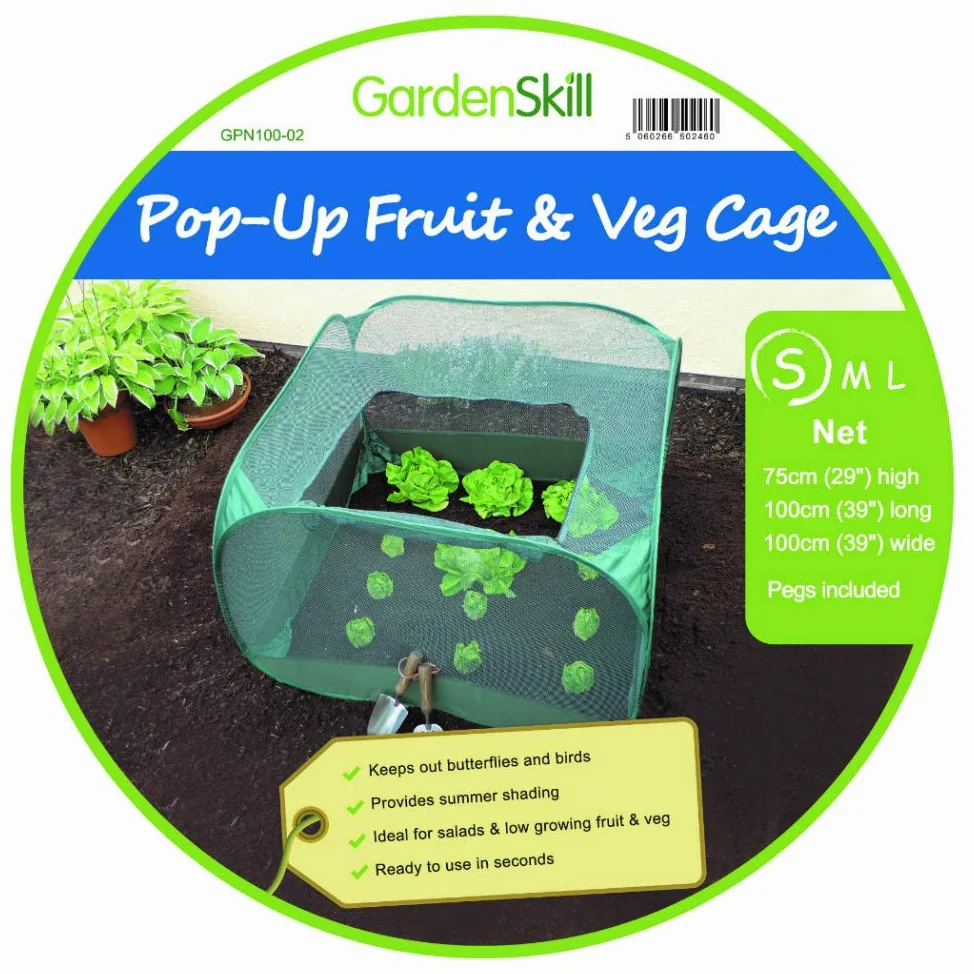 GardenSkill Mini Serre Jardin Filet Anti-Oiseaux 100x75cm | Pop Up Housse de Protection pour Plantes, Semis, Cultures | Couverture Potager, Pot de Fleur | Protège des Insectes, Pluie, Surchauffe