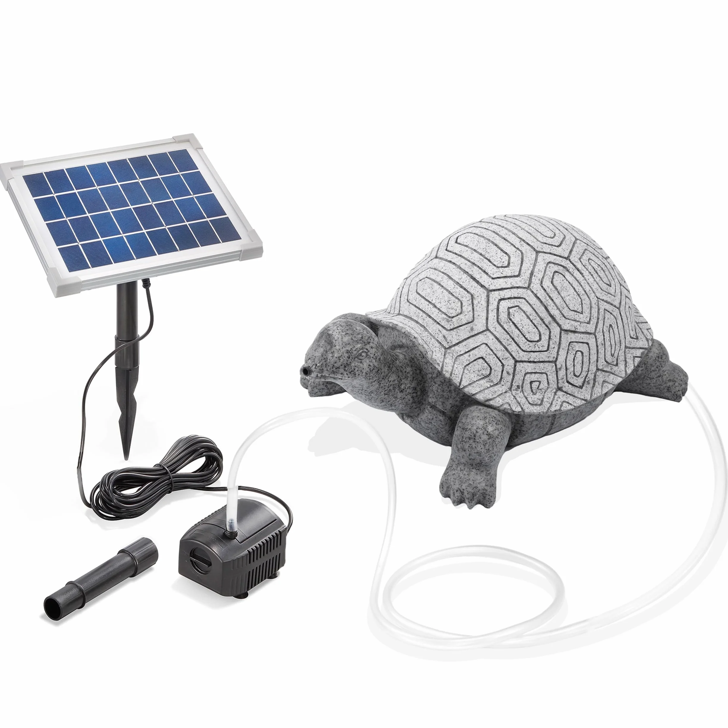 Esotec Fontaine Solaire Kit avec Tortue Pompe Submersible Statue Jardin 17 cm