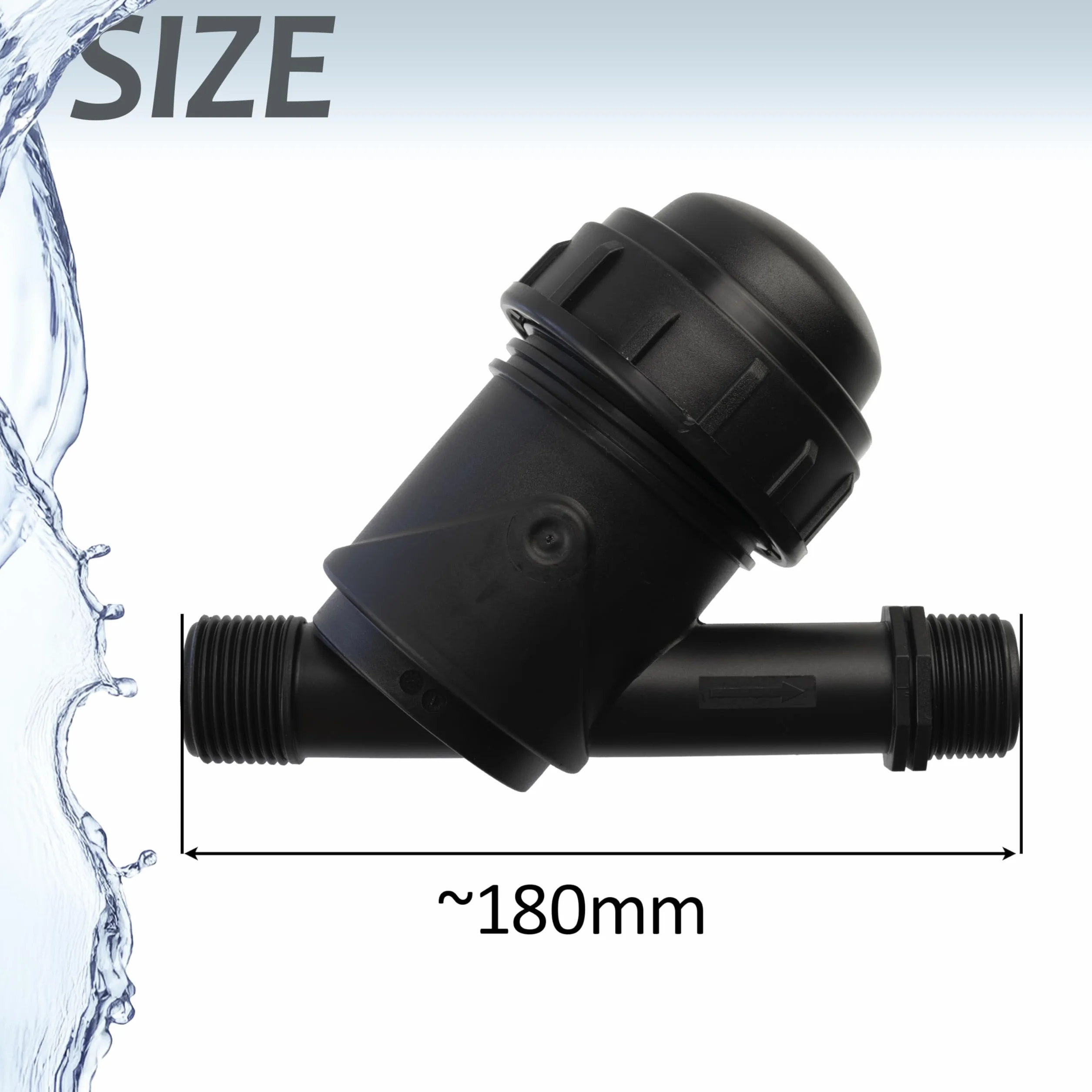 AERZETIX Filtre à Tamis 1" Irrigation Arrosage Goutte à Goutte 6 Bars 120mesh 6m3/h Plastique