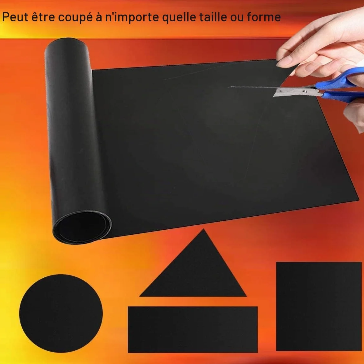 Tapis de barbecue extra épais 260°C 180x30 cm pour gaz et sans charbon