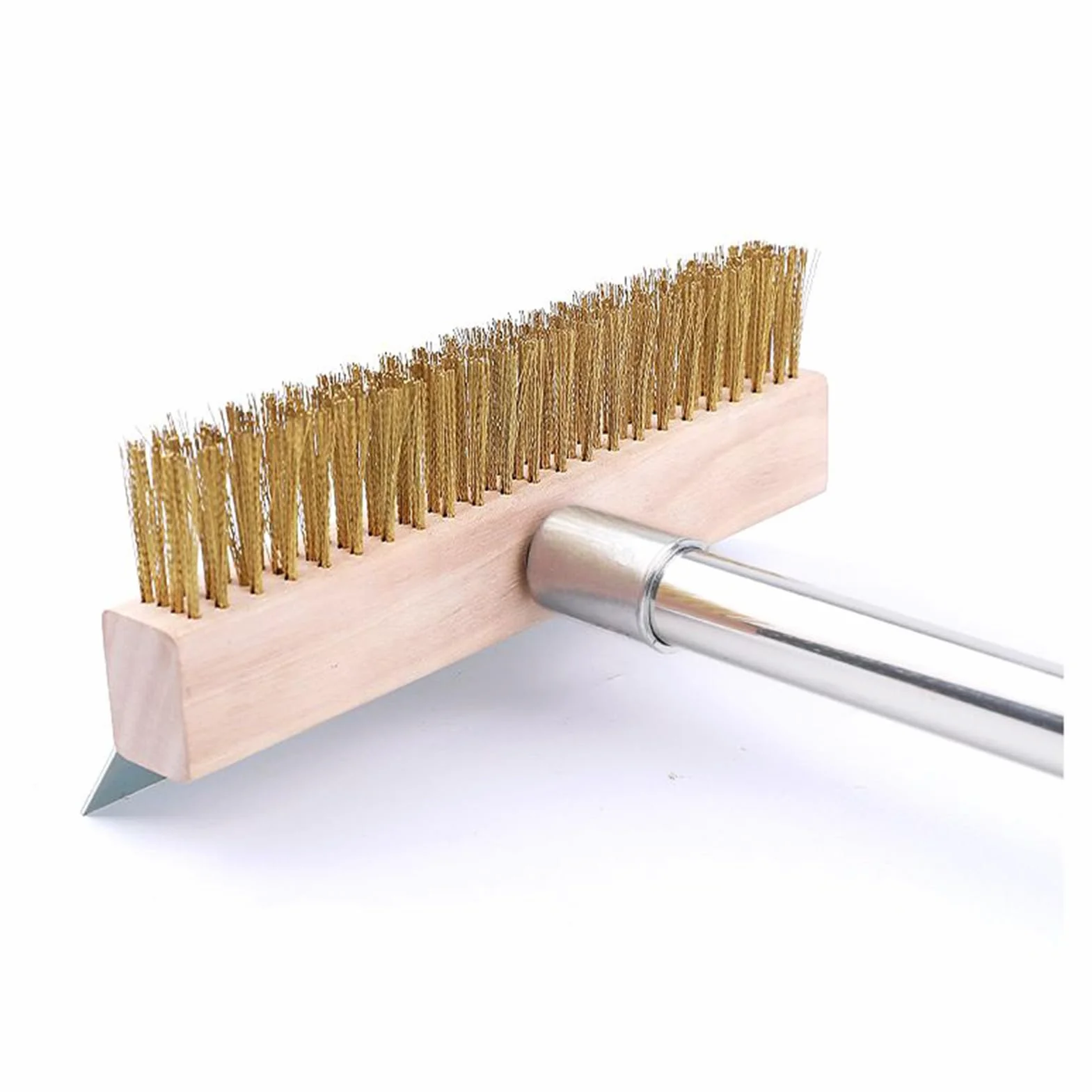 Brosse pour Four À Pizza avec Racloir - Nettoyant pour Pierre À Pizza - Outil Entretien Cuisine