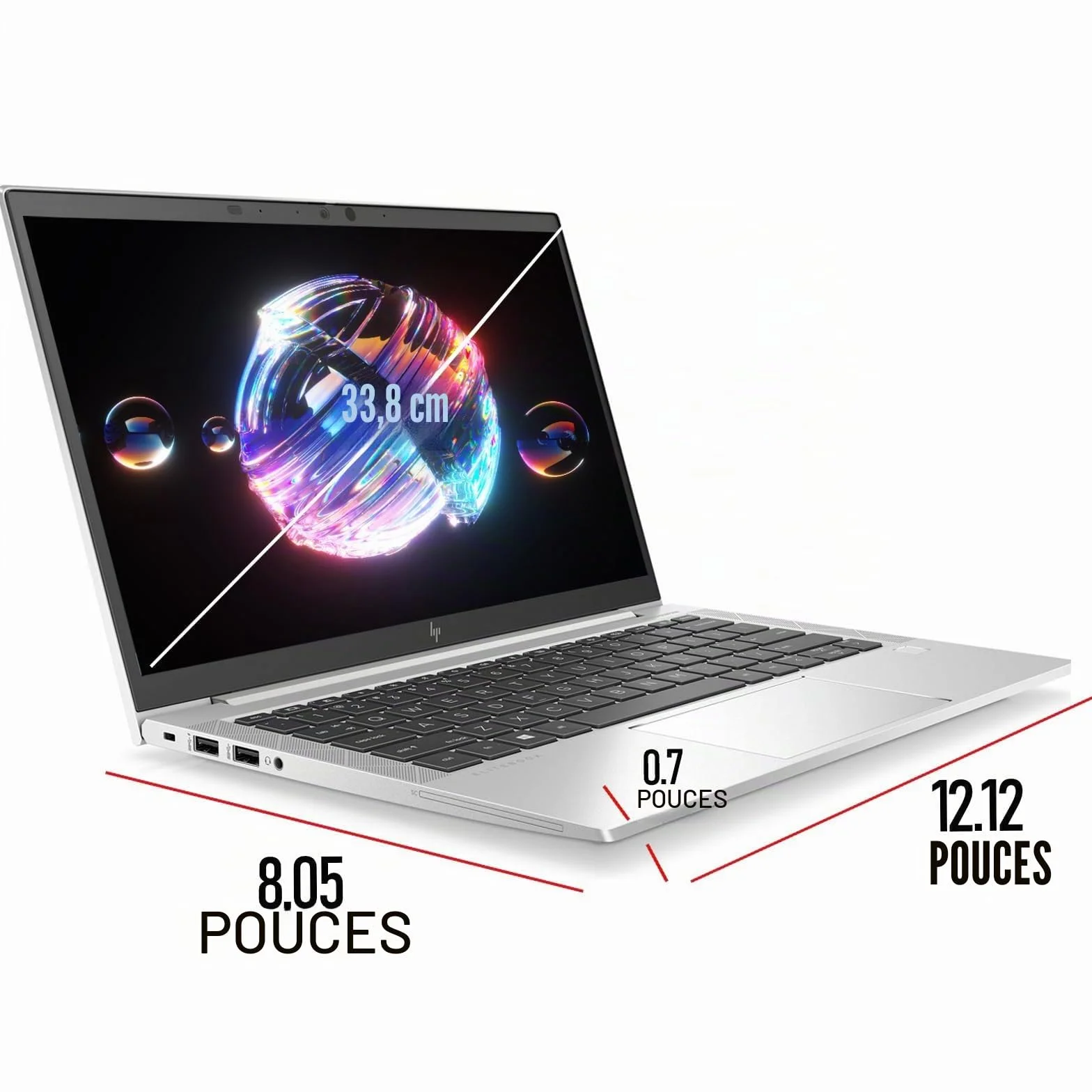 HP Elitebook 830 G8 Ordinateur portable tactile 13,3" FHD Intel Core i7-1185G7 16 Go RAM SSD 512 Go Windows 11 Pro Reconditionné