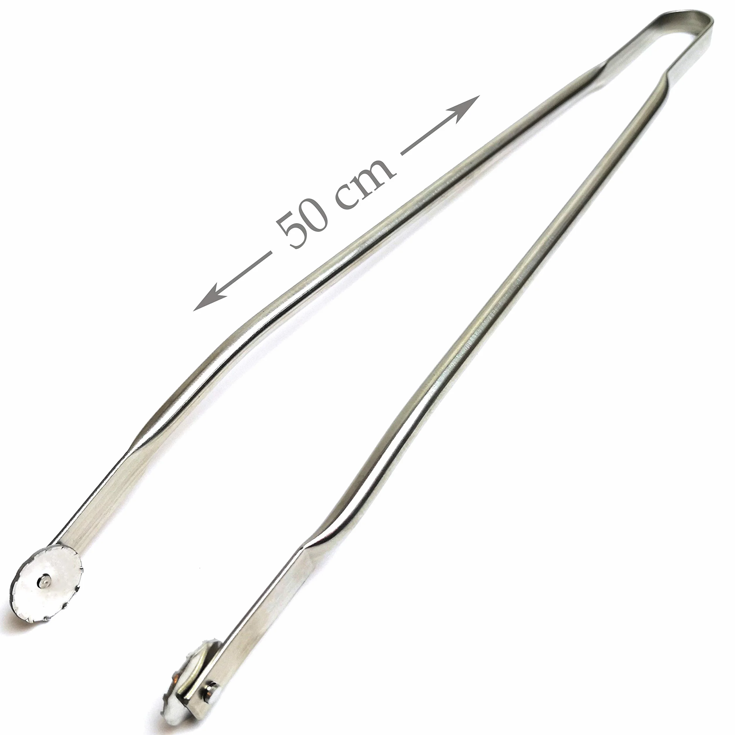 Grande Pince INOX à roulettes Multifonctions pour Barbecue, Taille 50 cm