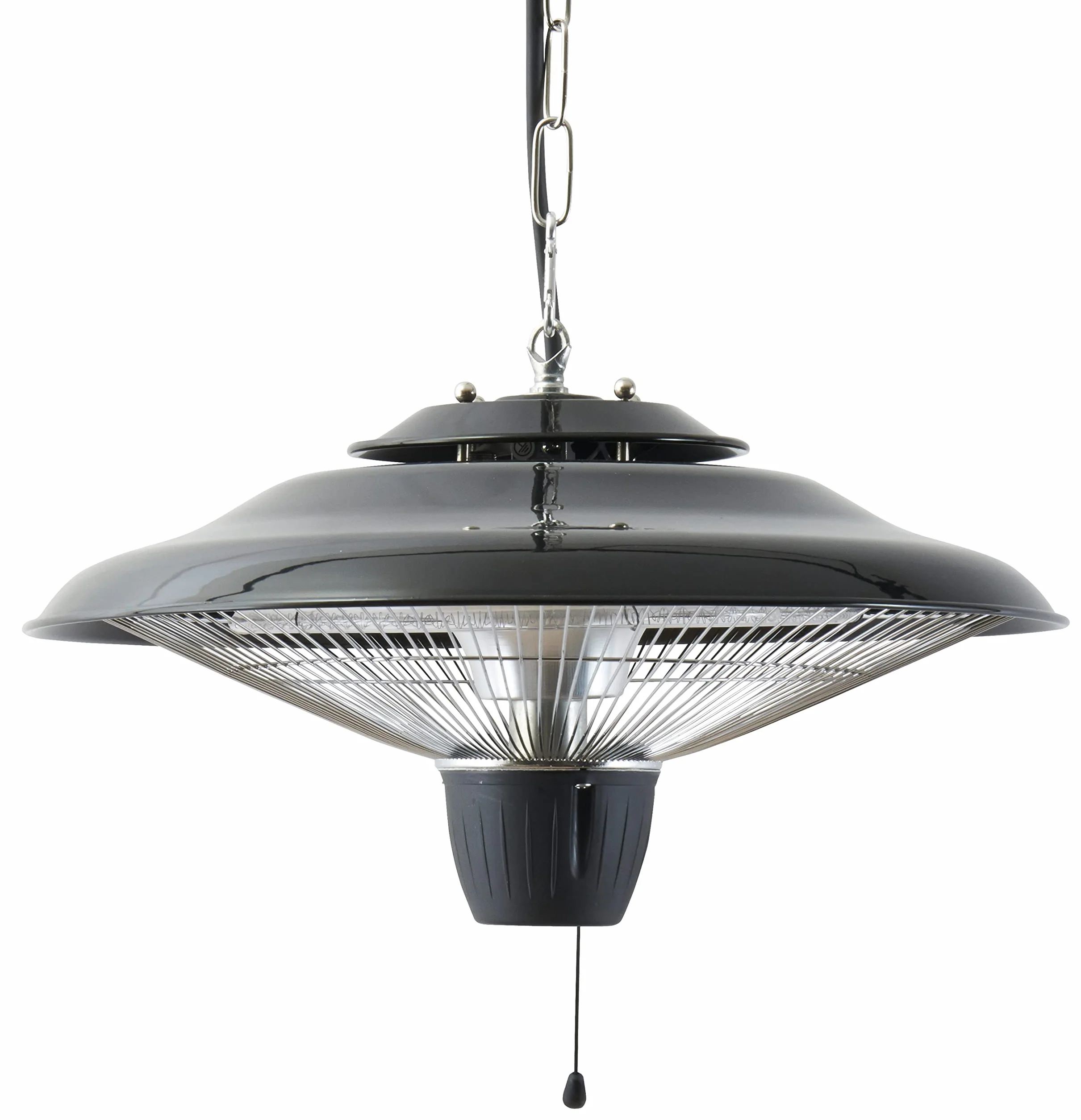 EVATRONIC Chauffage d'extérieur 2000W Halogène IP24 Noir