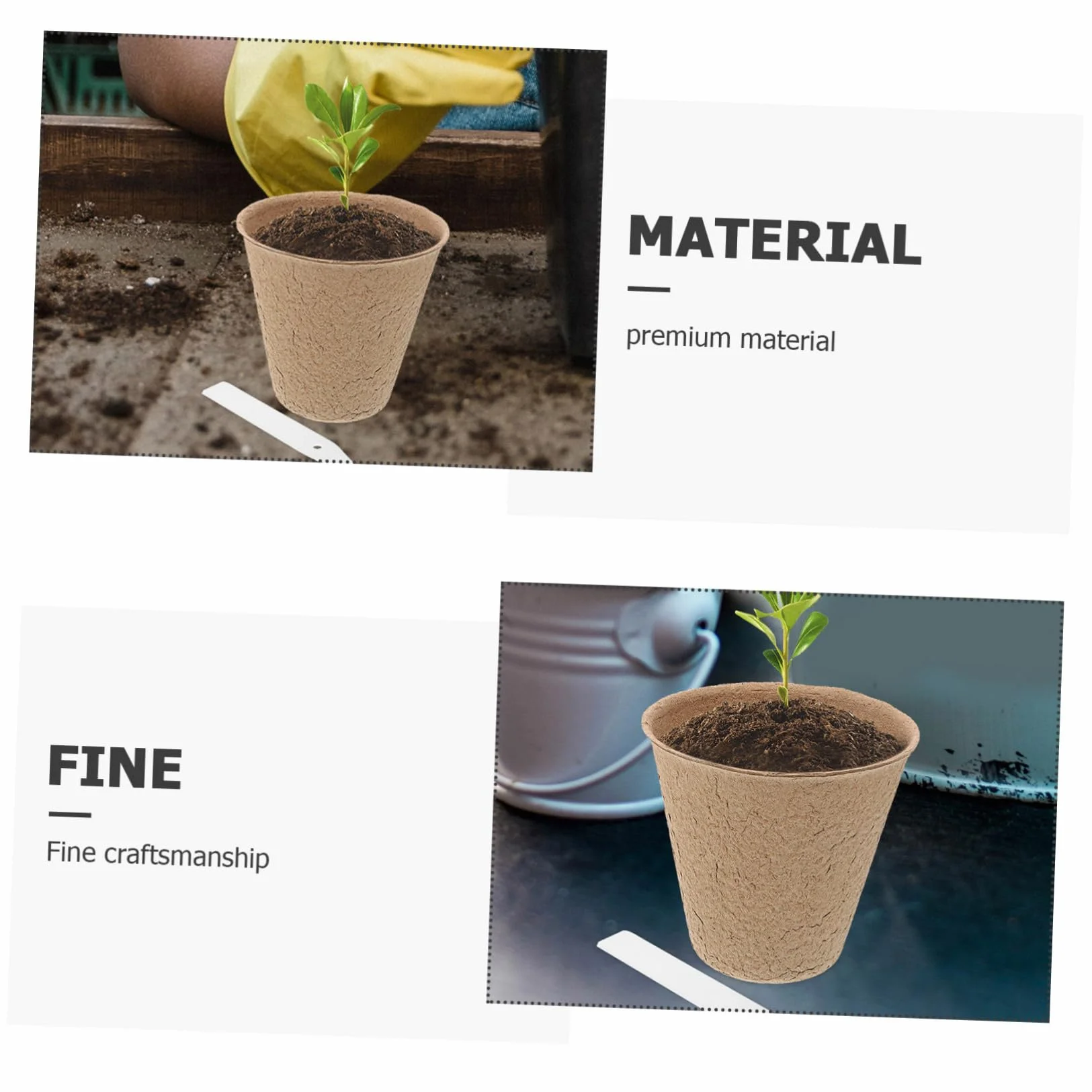 Sosoport Pot en pulpe pour semis 110 pcs repiquage Plantes Potager