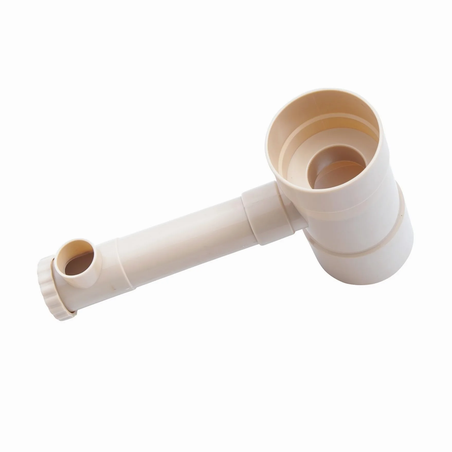 WERKA PRO Collecteur Récupérateur d'Eau de Pluie Ø 80 mm PVC Sable Vanne d'Arrêt Intégrée
