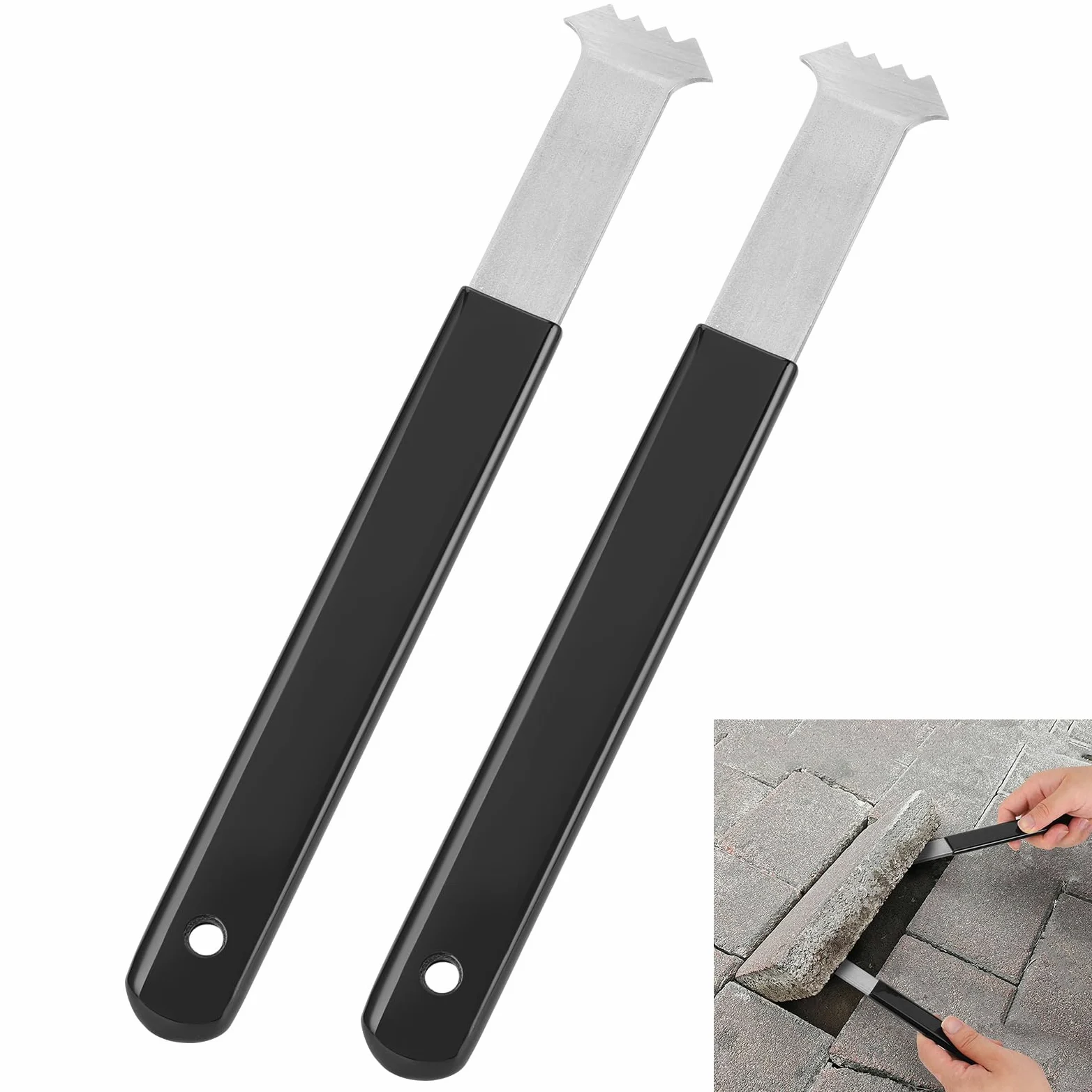 Outil d'extraction de pavé avec grattoir à double joint, outil de retrait de brique, outil de retrait de pavés robuste, extracteur de pavés de terrasse, outil de retrait de pavés, planche de