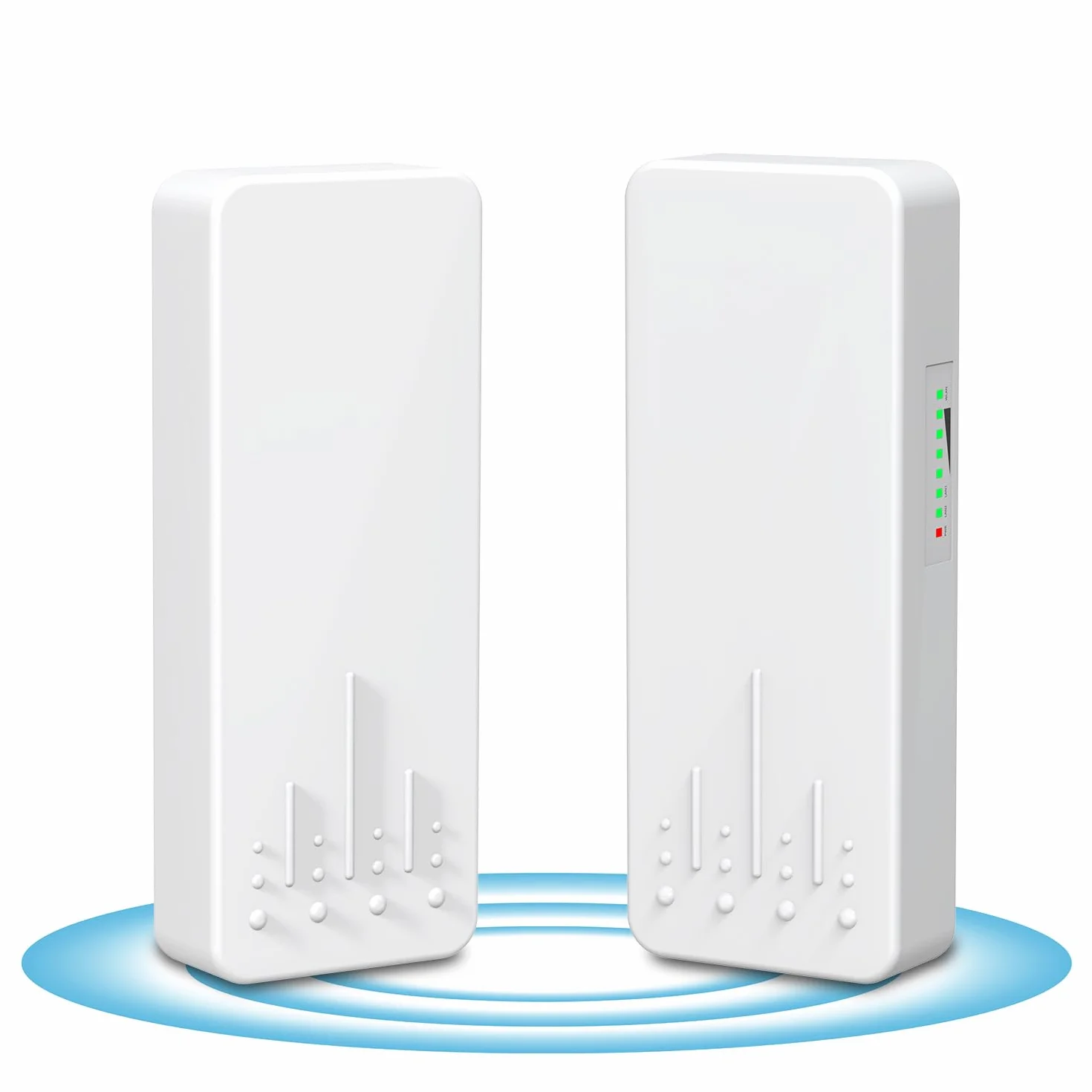 NICGIGA Pont sans Fil extérieur 5,8G 3KM WiFi Point à Point, routeur Ethernet 2 Ports LAN RJ45 100 Mbps, 2 Paquets CPE