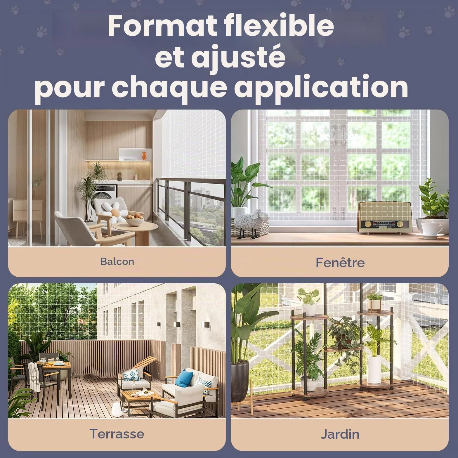 Filet de Protection Chat Balcon Nylon Forte Résilience Anti Oiseaux Jardin 5x5m Transparent