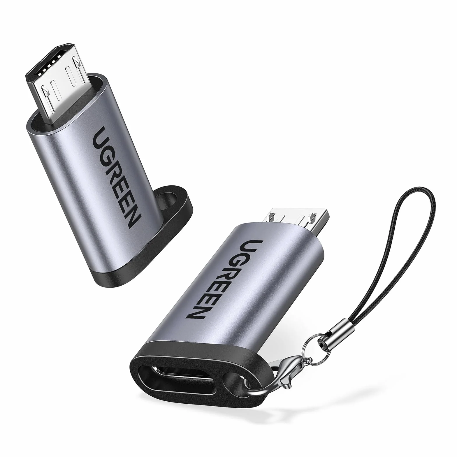 UGREEN Adaptateur Type-C vers Micro USB Mâle Lot de 2 pour Galaxy S7 Edge S6 J6 Plus J3 J5 J7 Huawei P Smart Y6 Redmi Note 6 Pro Osmo Pocket