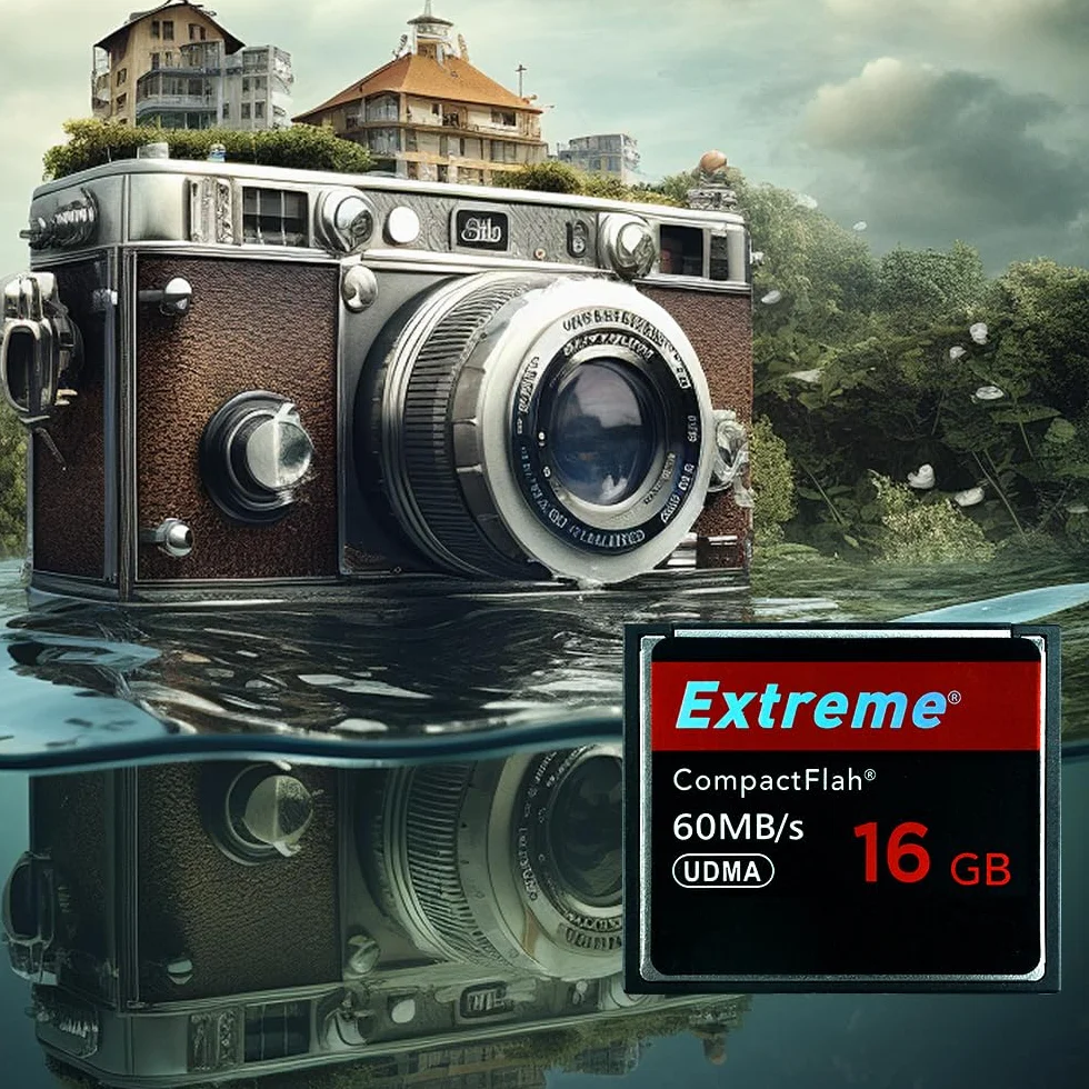 Carte mémoire Compact Flash 16 Go Haute Vitesse UDMA 60 Mo/s pour Appareil Photo Reflex