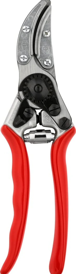 FELCO 100 Sécateur cueilleur pour fleurs et roses avec système de maintien de tige, bypass, 210 mm, diamètre de coupe 10 mm, grande main pour droitier L, sécateur professionnel fabriqué en Suisse