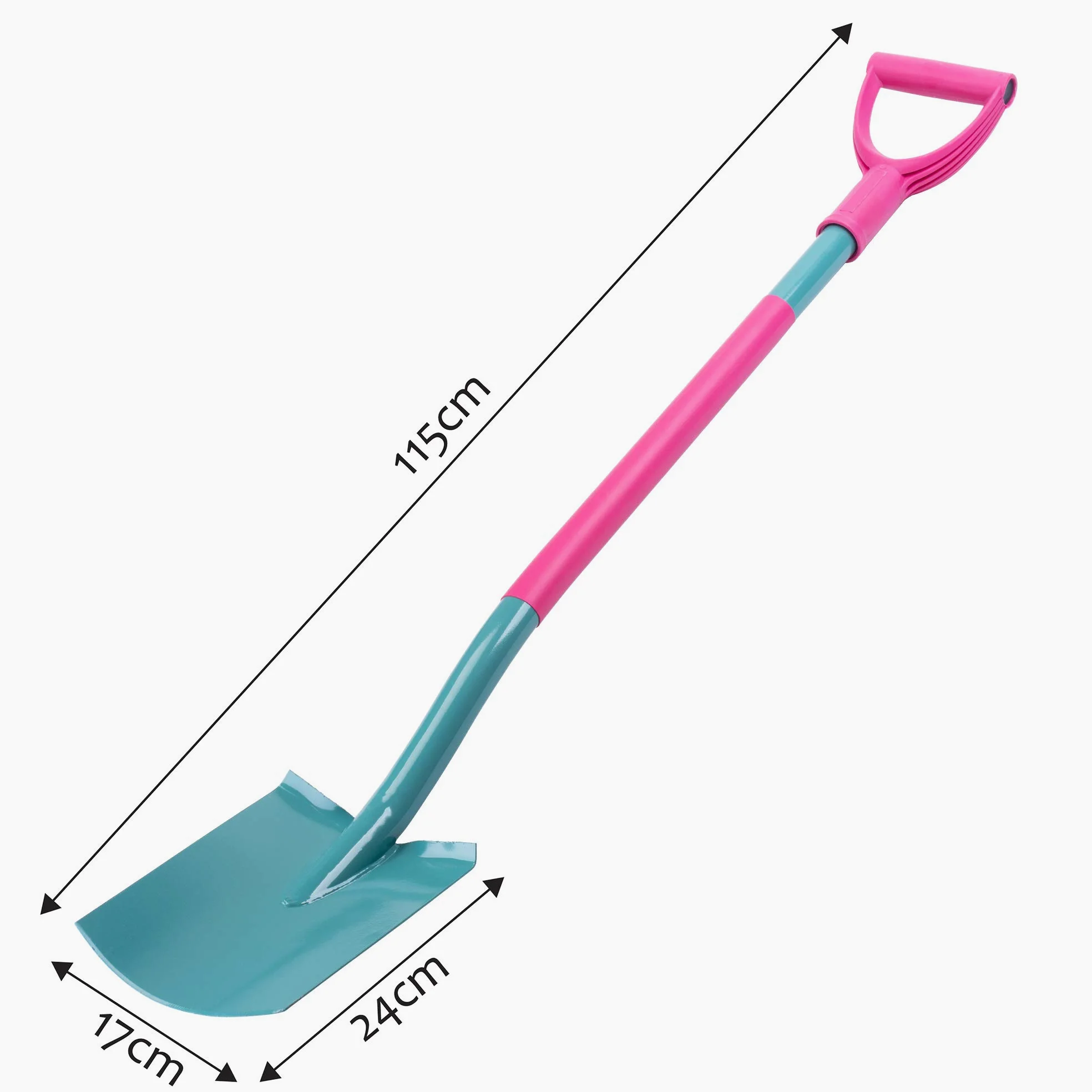KADAX Pelle de jardin pour femme en métal et plastique avec poignée en D pour femme avec manche ergonomique