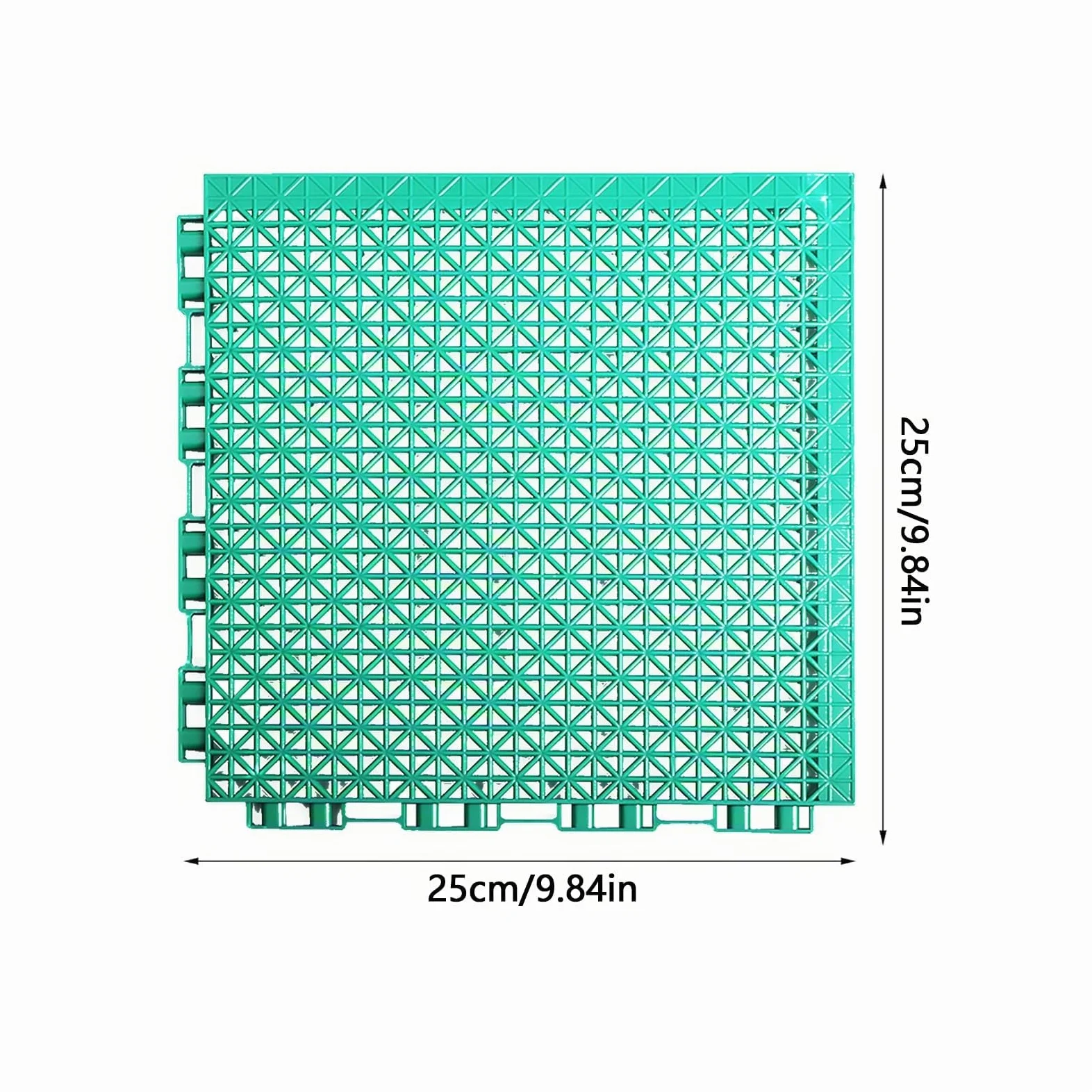 Tefola Lot de 16 Tapis de Sol pour Piscine Hors Sol, Tapis Antidérapant en Plastique Creux, Tapis Puzzle, pour Salle de Bain, Patio, Jardin, Extérieur(Carré, 25x25cm)
