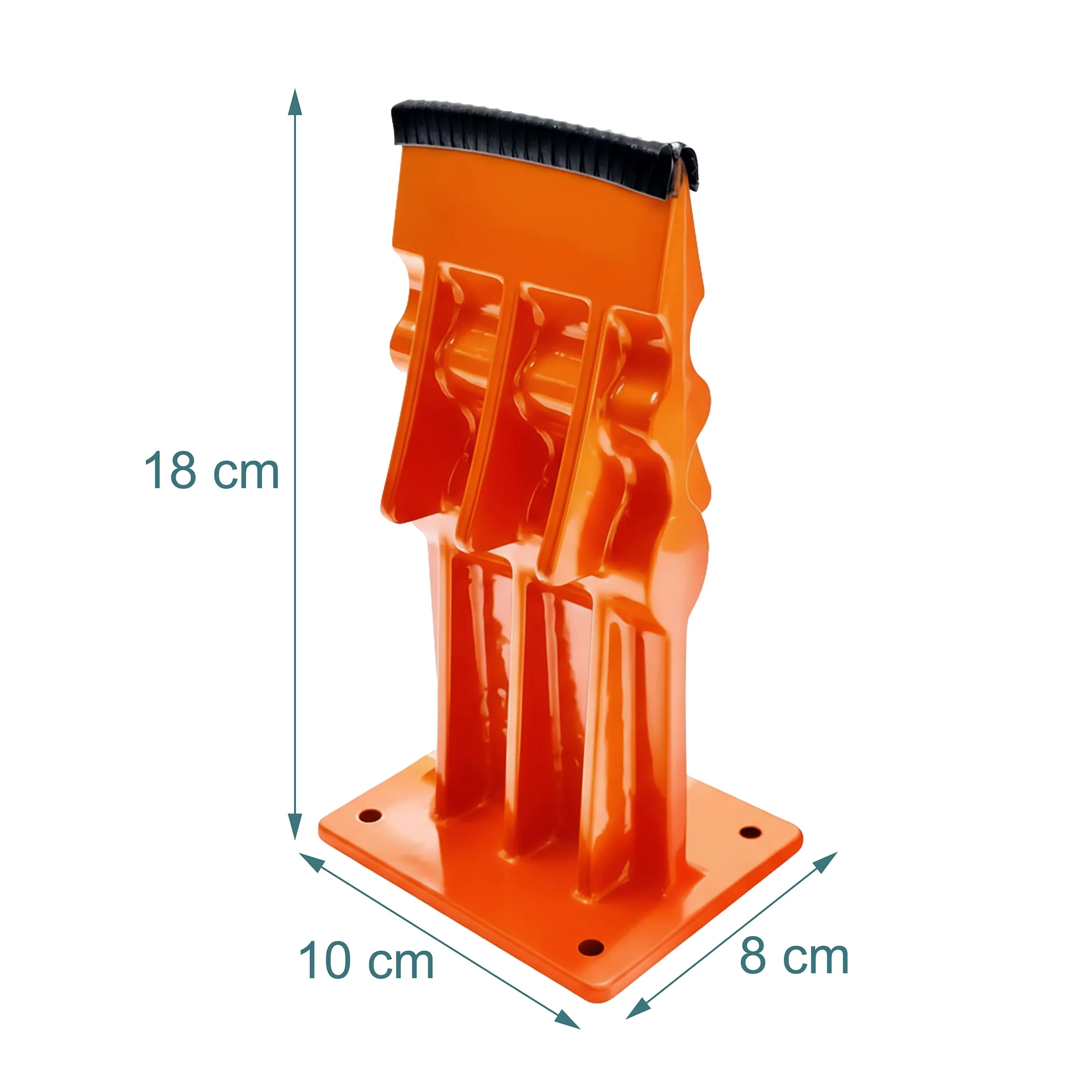 Relaxdays Fendeur Manuel, Acier, H x L x P : 18 x 10 x 8 cm, Orange | bloc pour fendre bûches, pour bois de chauffage