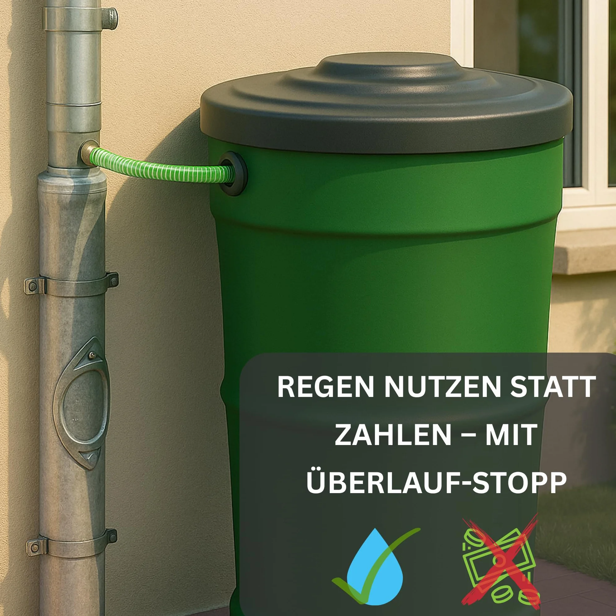 Regenwassersammler Zink 80 mm