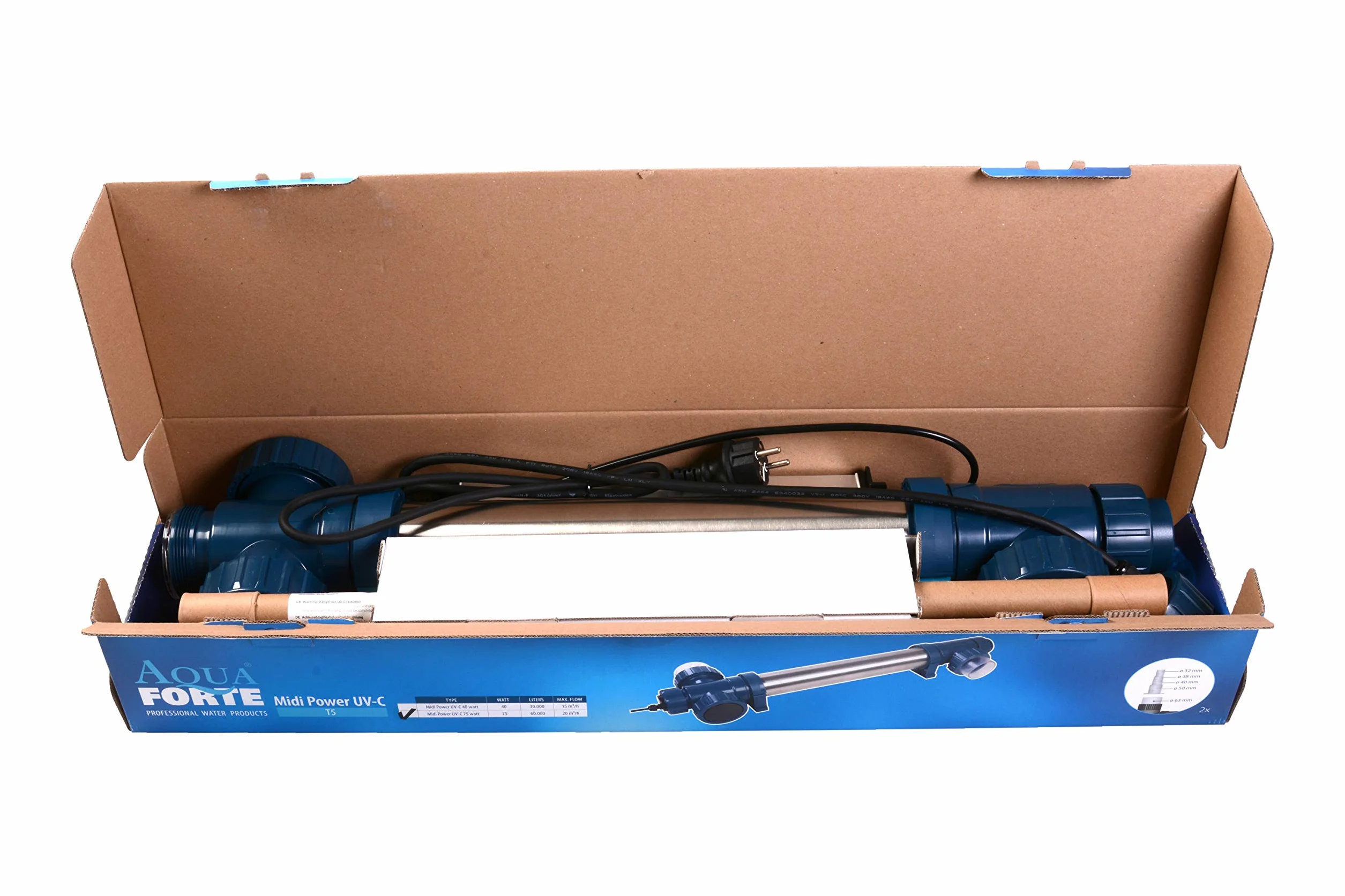 AquaForte Stérilisateur de bassin UV-C T5 75 W 76 x 20 x 13 cm argenté