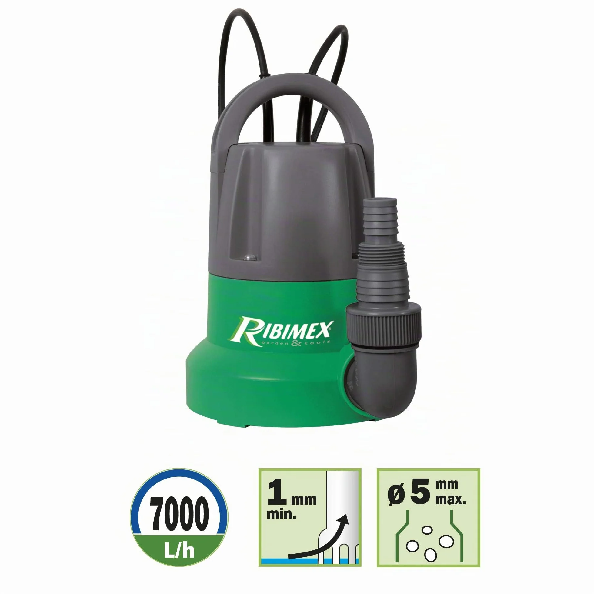 Pompe vide cave serpillère eau claire 400W 7000L/h Ribiland PRPVC401SP