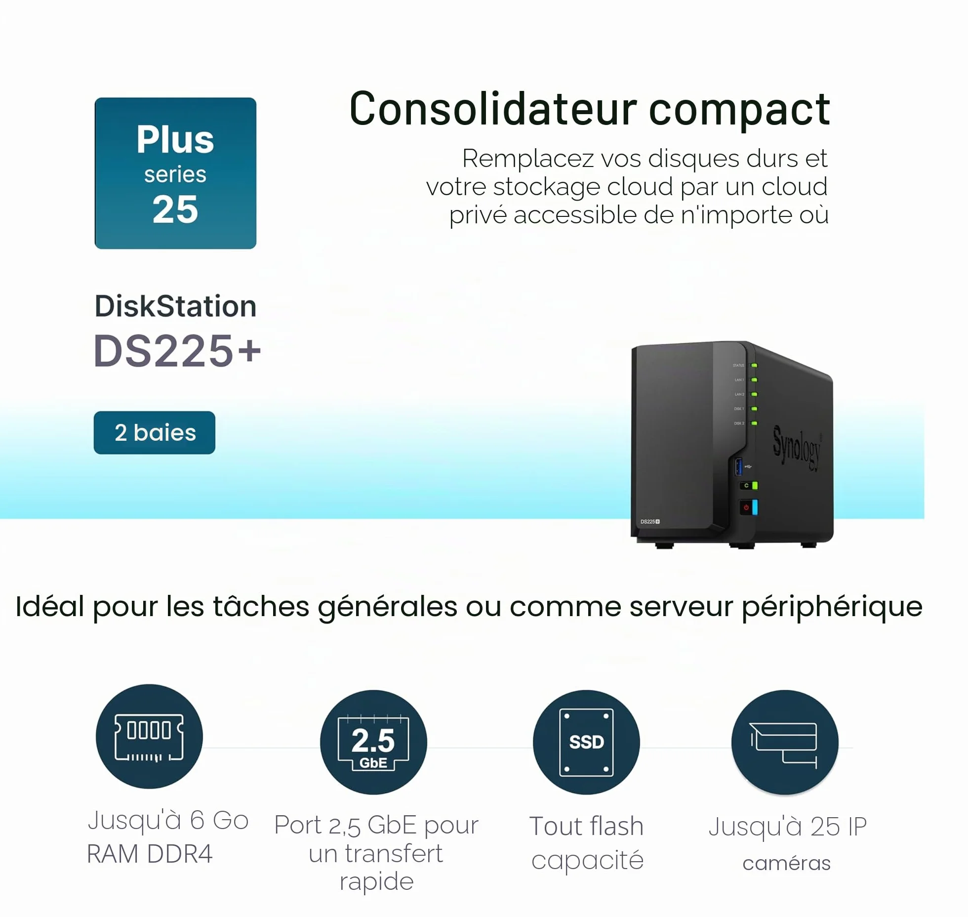Synology DiskStation DS225+ 2 Baies