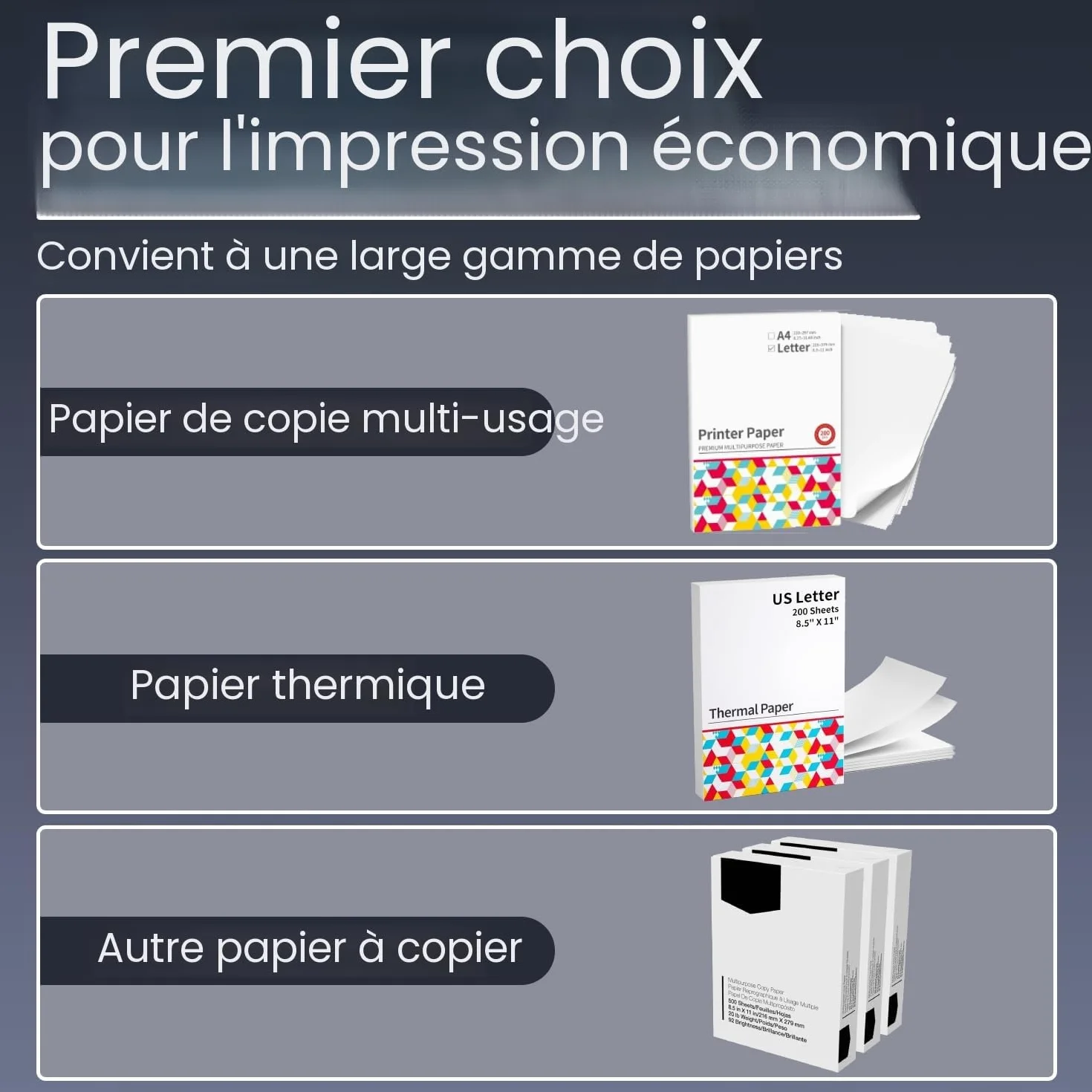 Itari Imprimante Portable P831 Thermique Compatible Android iOS Voyages Bureau