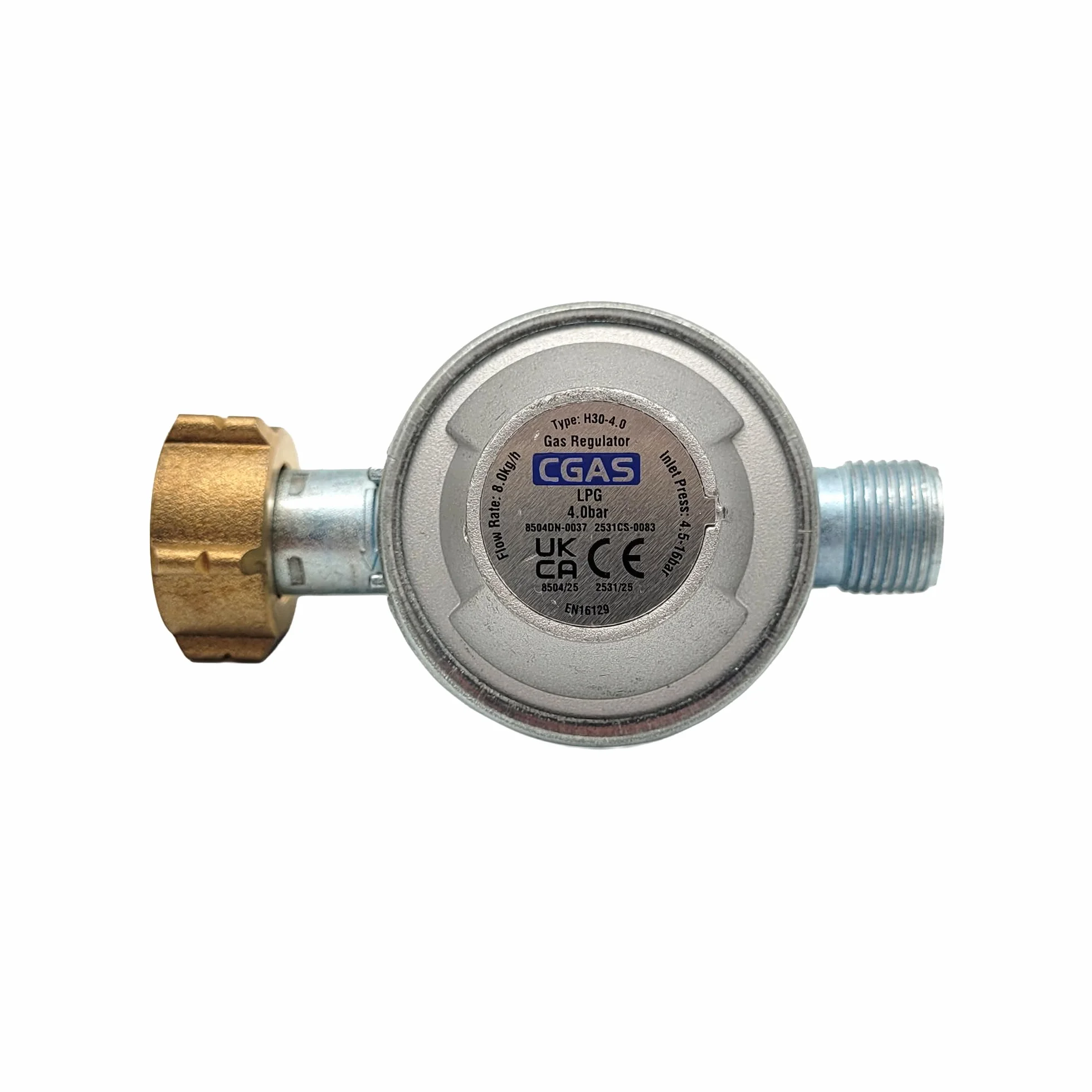 GLORIA Thermoflamm bio Détendeur Gaz Butane 13 kg Réducteur de Pression 4 Bar 8 kg/h Filetage 3/8" Gauche Connexion FR